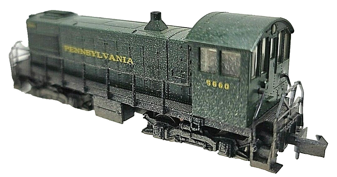 N 9mm Arnold 5024 Alco S-2 Diesel loco PRR #5660 (Tested) rapido cplrs weathered