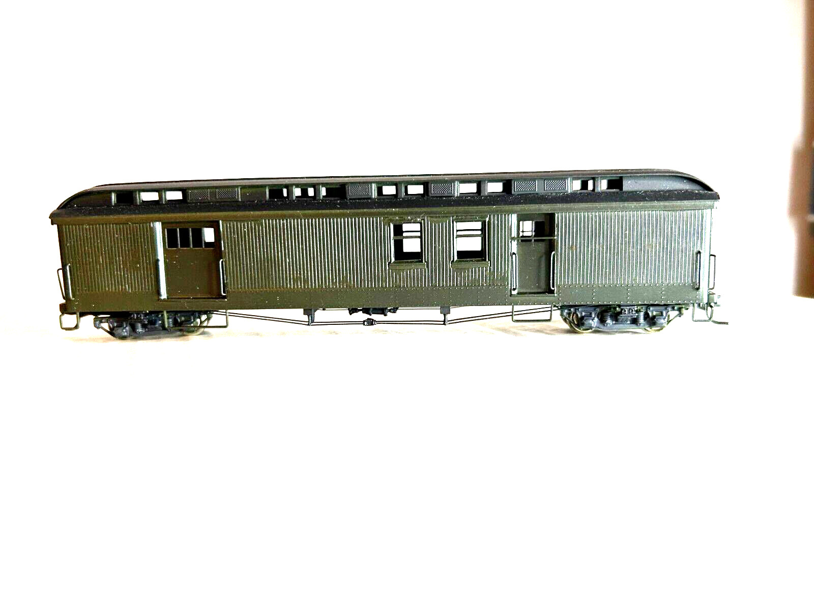 UNKNOWN Brass 48′ Truss-Rod R.P.O. Car Built-up Painted – Not Lettered H.O.n3