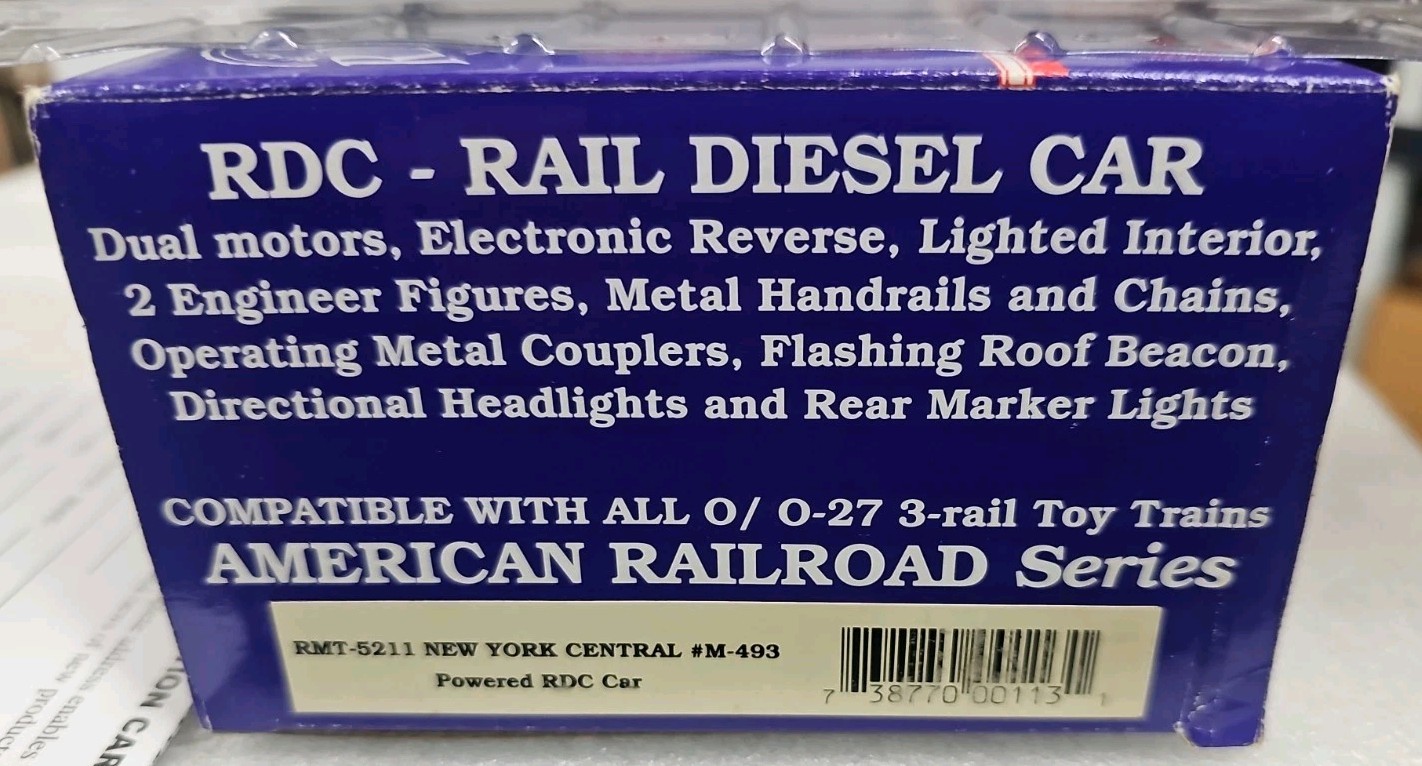 RMT-5211, NEW YORK CENTRAL M493 POWERED RDC MOTOR DIESEL RAILCAR. NIB, See Ad.