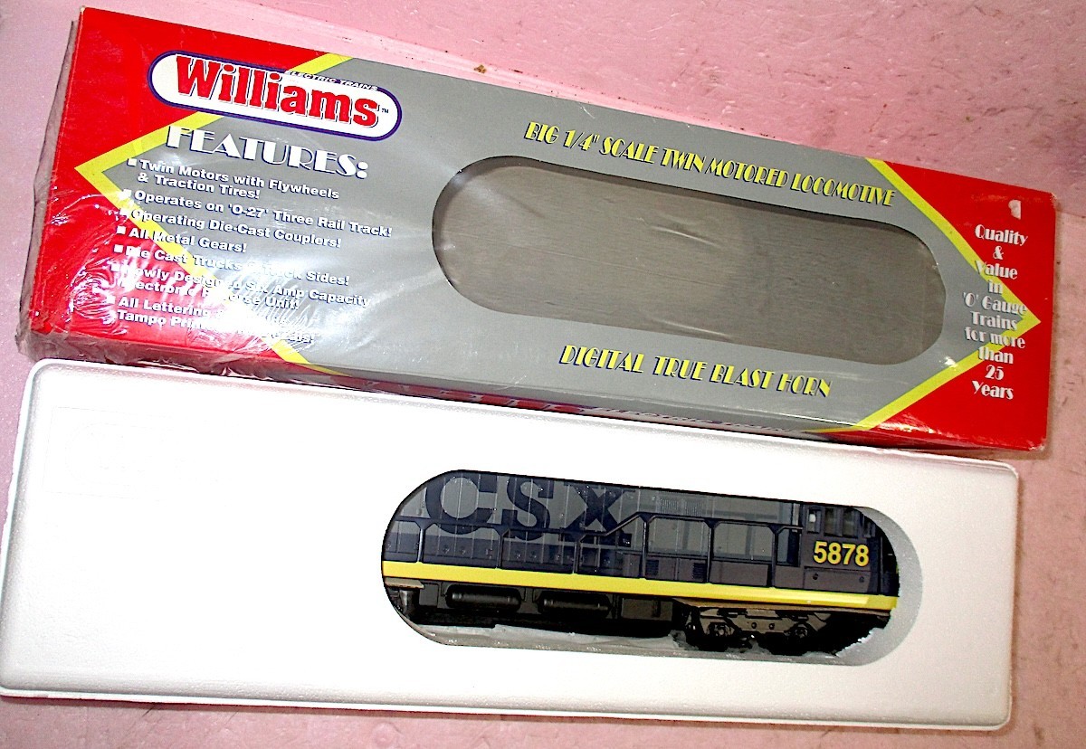Williams U33-12 CSX #5878 Diesel Engine w/True-Blast II & Dual-Motor NEW IN BOX