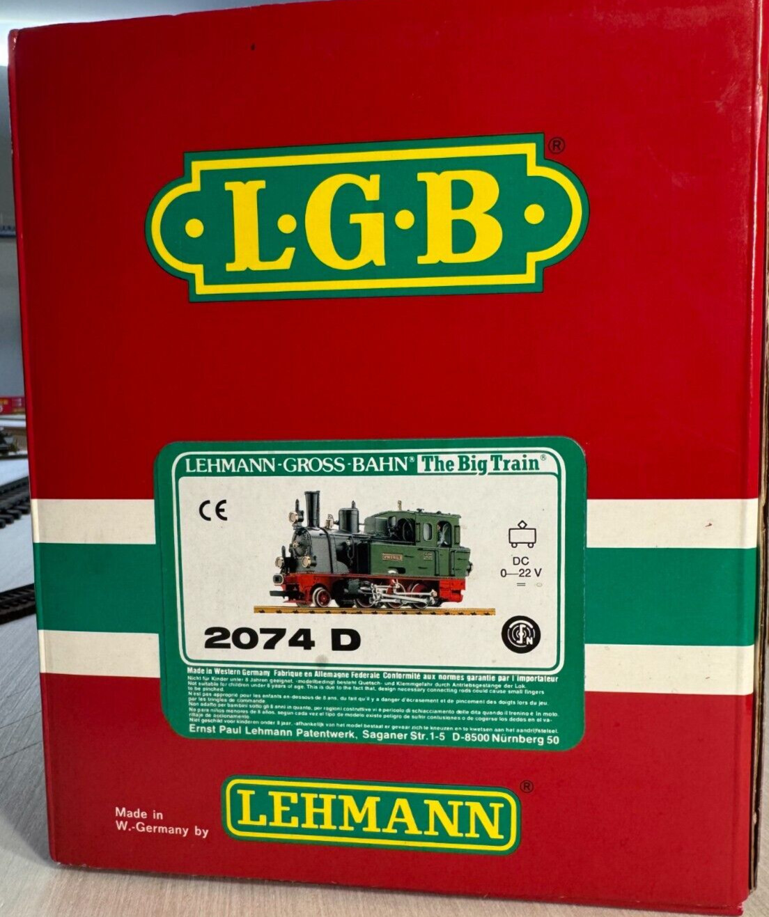 LGB 2074D 2-6-0 Spreewald Steam Tank Locomotive