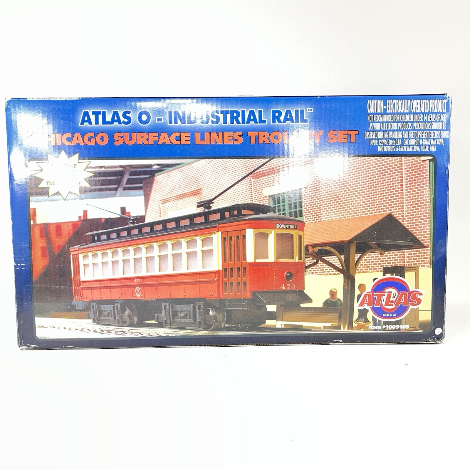 Atlas O Gauge Industrial Rail Chicago Surface Lines Trolley Set #1009103
