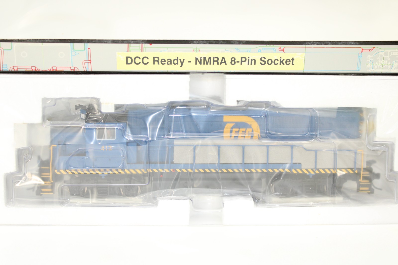 Atlas Silver HO FEC Florida East Coast GP40-2 Diesel Locomotive #413 NOS DCC Rdy