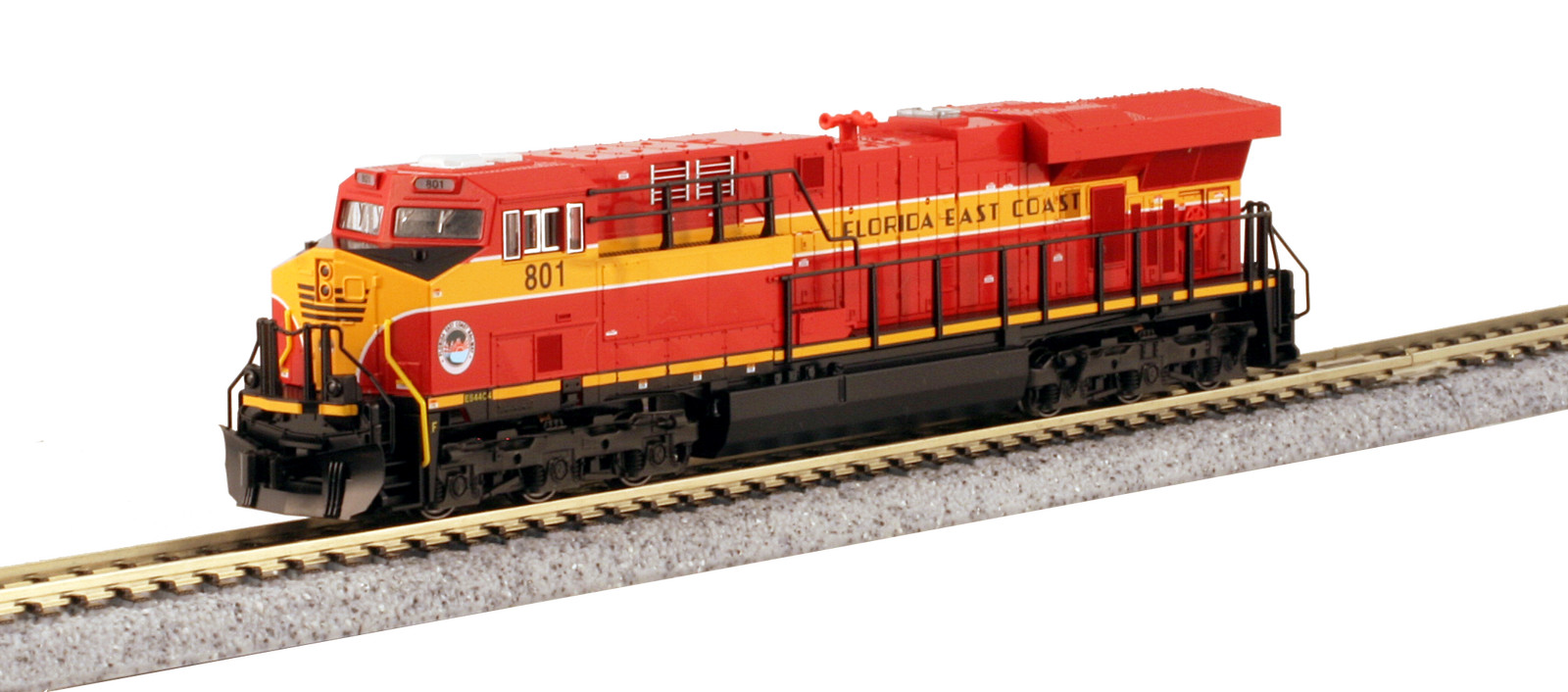 Kato 176-8946 N Scale FEC Florida East Coast GE ES44C4 Diesel Locomotive #801