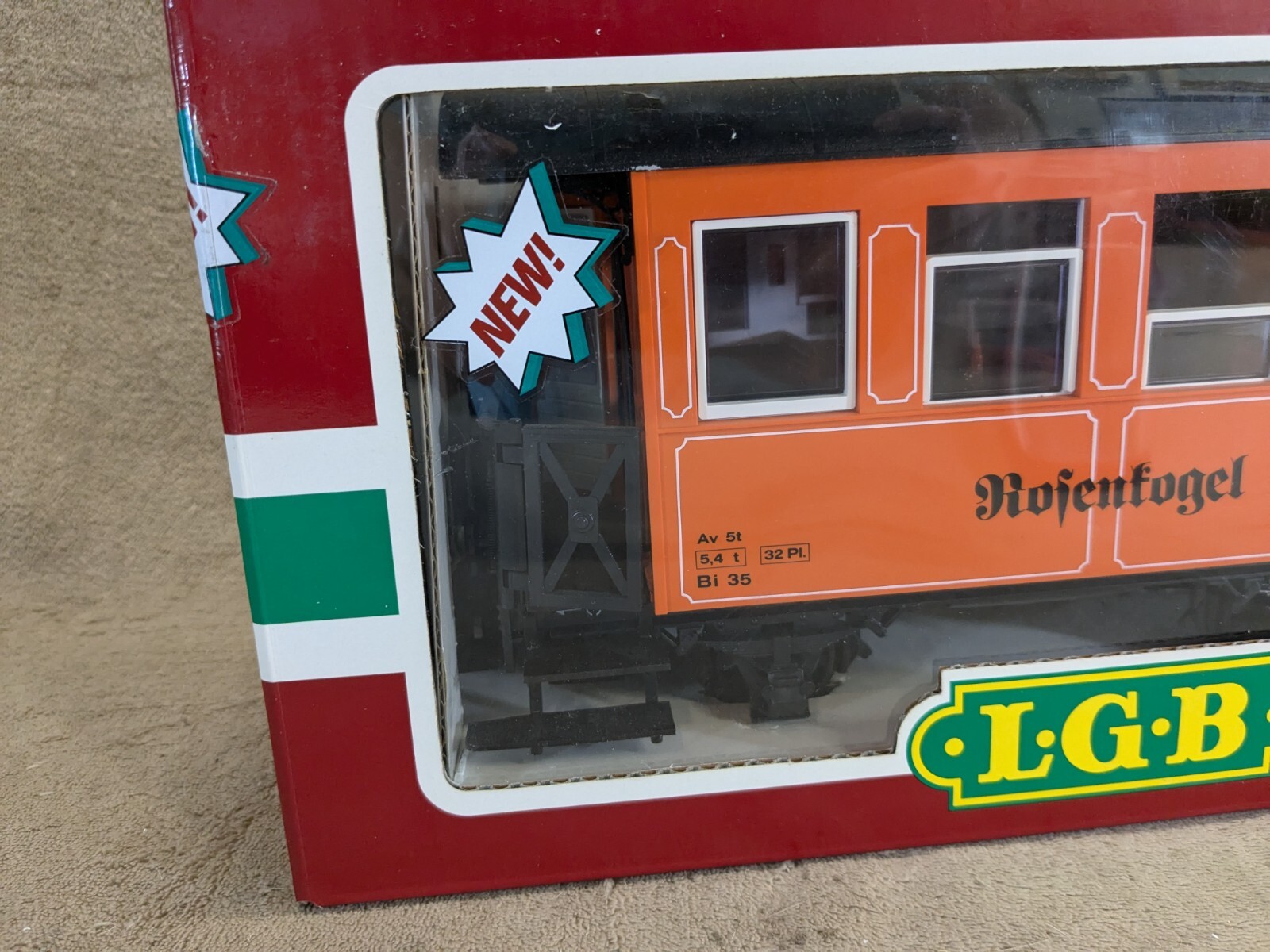 LGB orangener Rosenkogel Personenwagen LGB 37075 Lehmann Gross Bahn