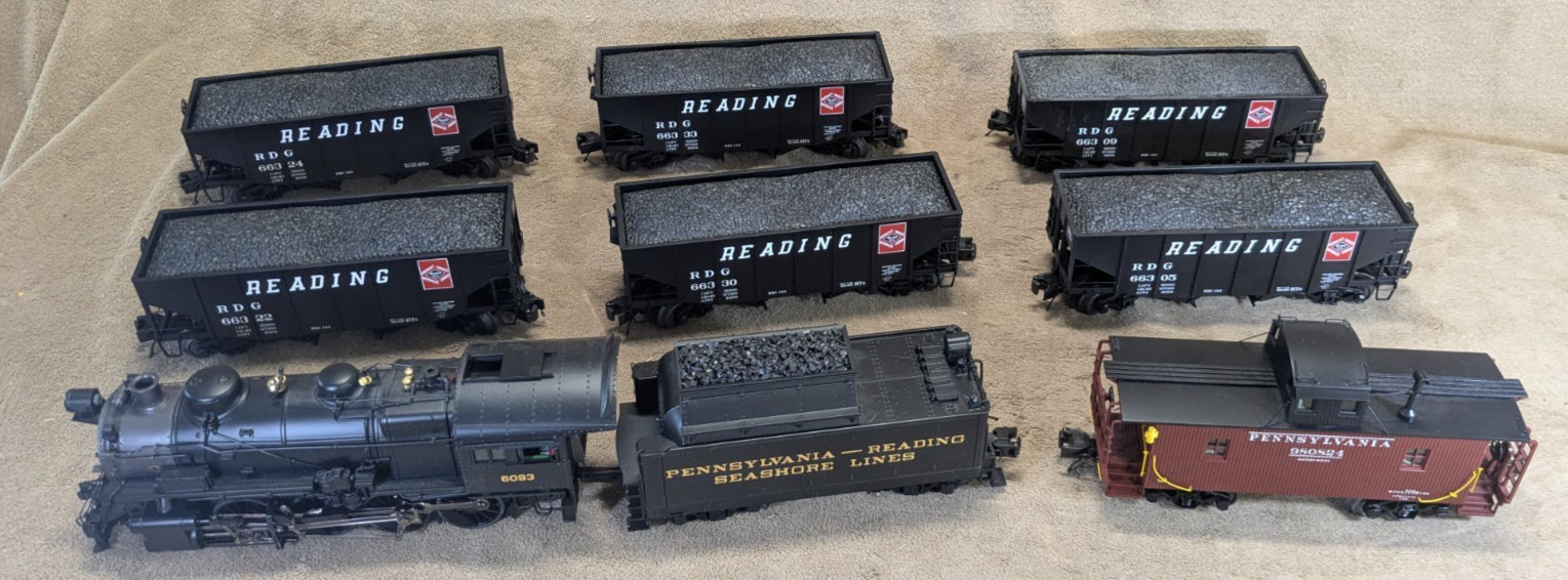 Pennsylvania Reading Seashore Lines O Scale Premier 2-8-0 Steam Engine w/ PS 3.0
