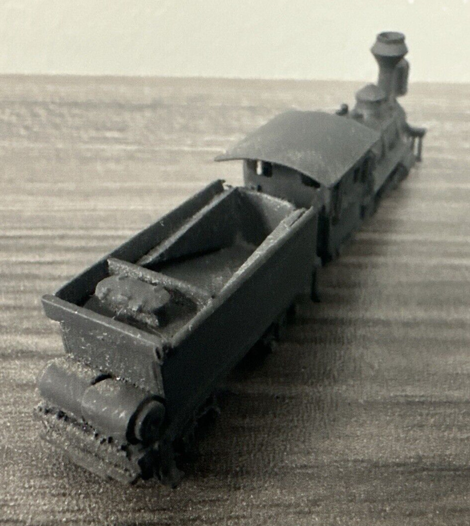 Nn3 or Z Scale Resin 2-8-0 Steam Locomotive w/Tender – Static Model Only No Box