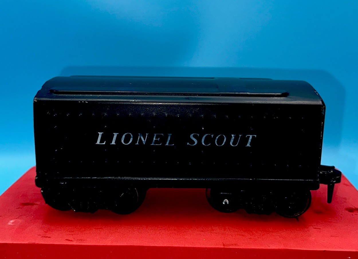Lionel O Gauge Postwar 1001T Lionel Scout Tender Black Metal Tin Plate No Box