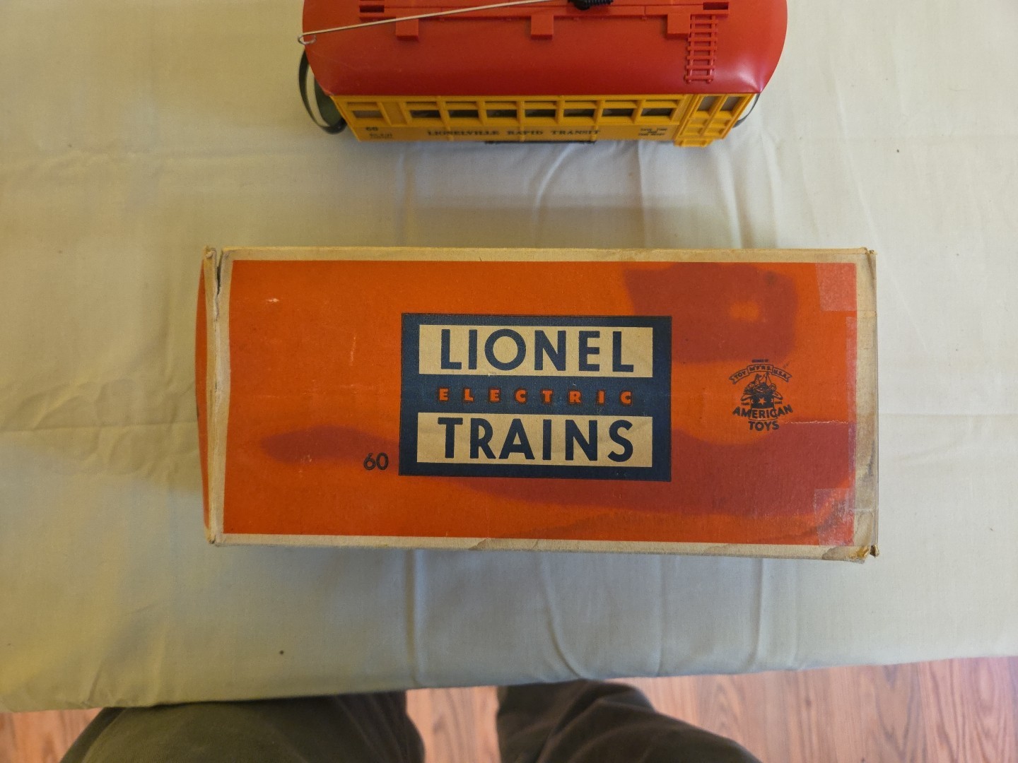 Lionel 60 Vintage O Lionelville Motorized Rapid Transit Trolley/Box