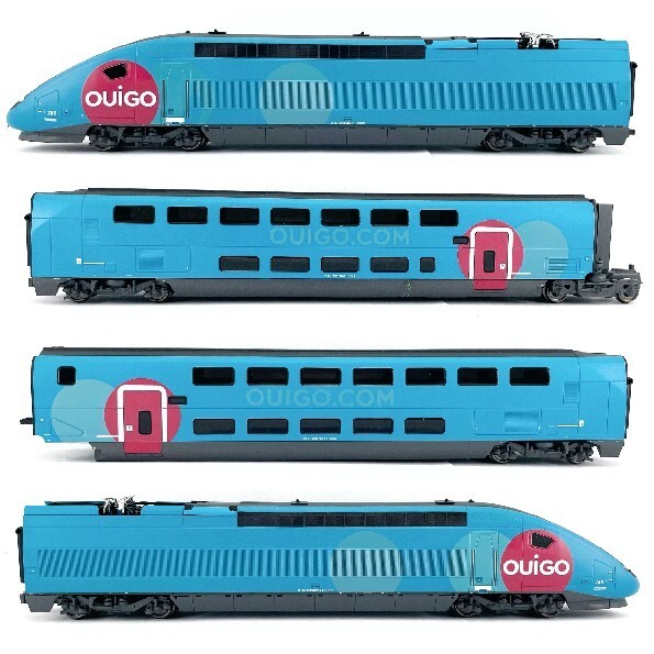 Jouef HJ2413S TGV Duplex Ouigo Blue Livery, Set Of 4 Elements DCC Sound