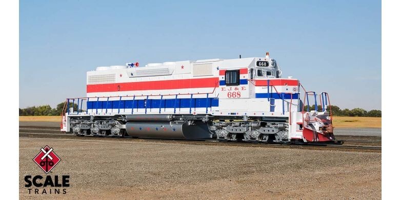 Scaletrains Rivet Counter SXT33127 SD38-2 E.J.&E. Bi-Centennial #668 DCC & Sound