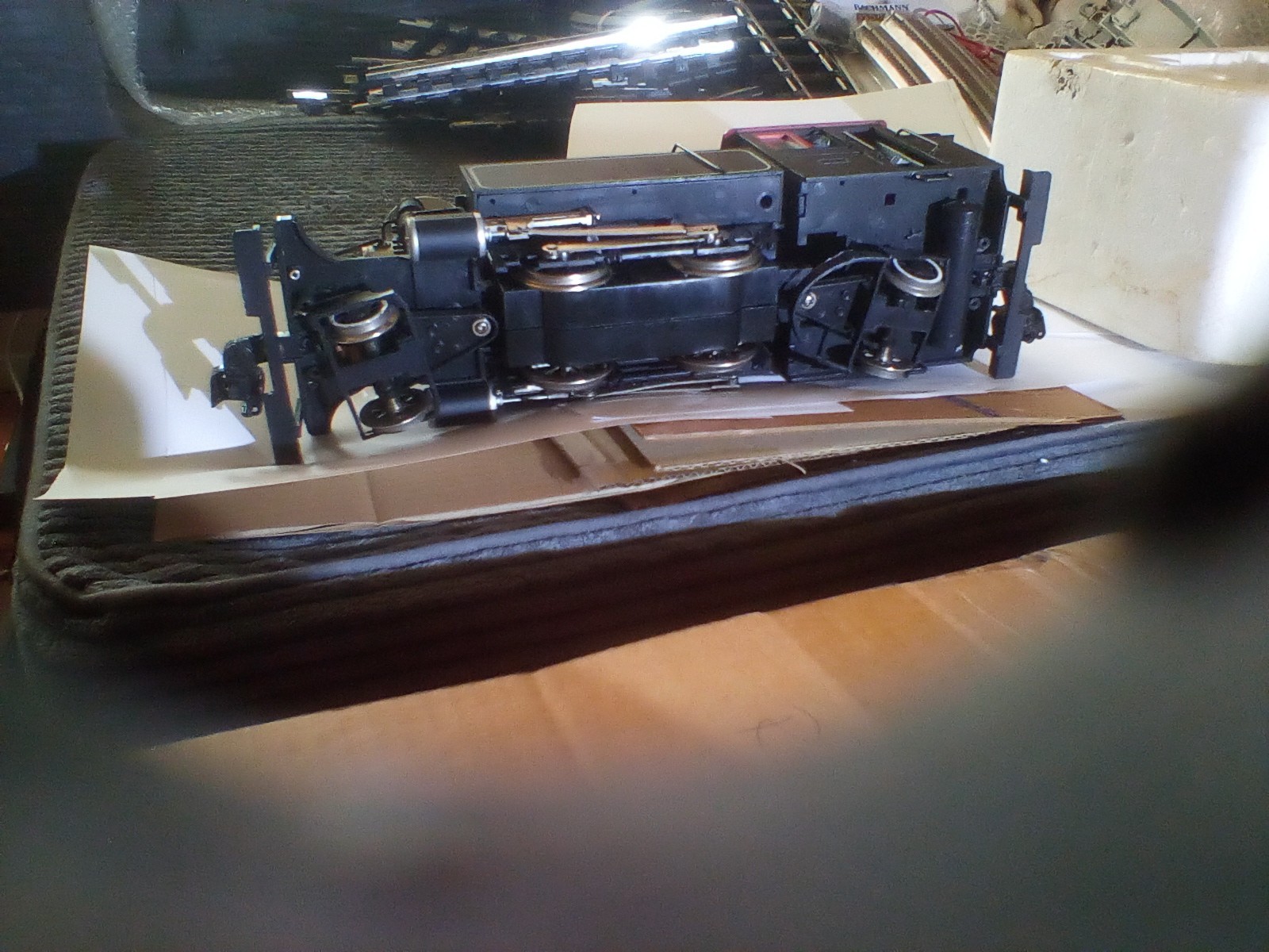 older Bachmann G scale LS 2-4-2 steam loco w/smoke – item #91197.