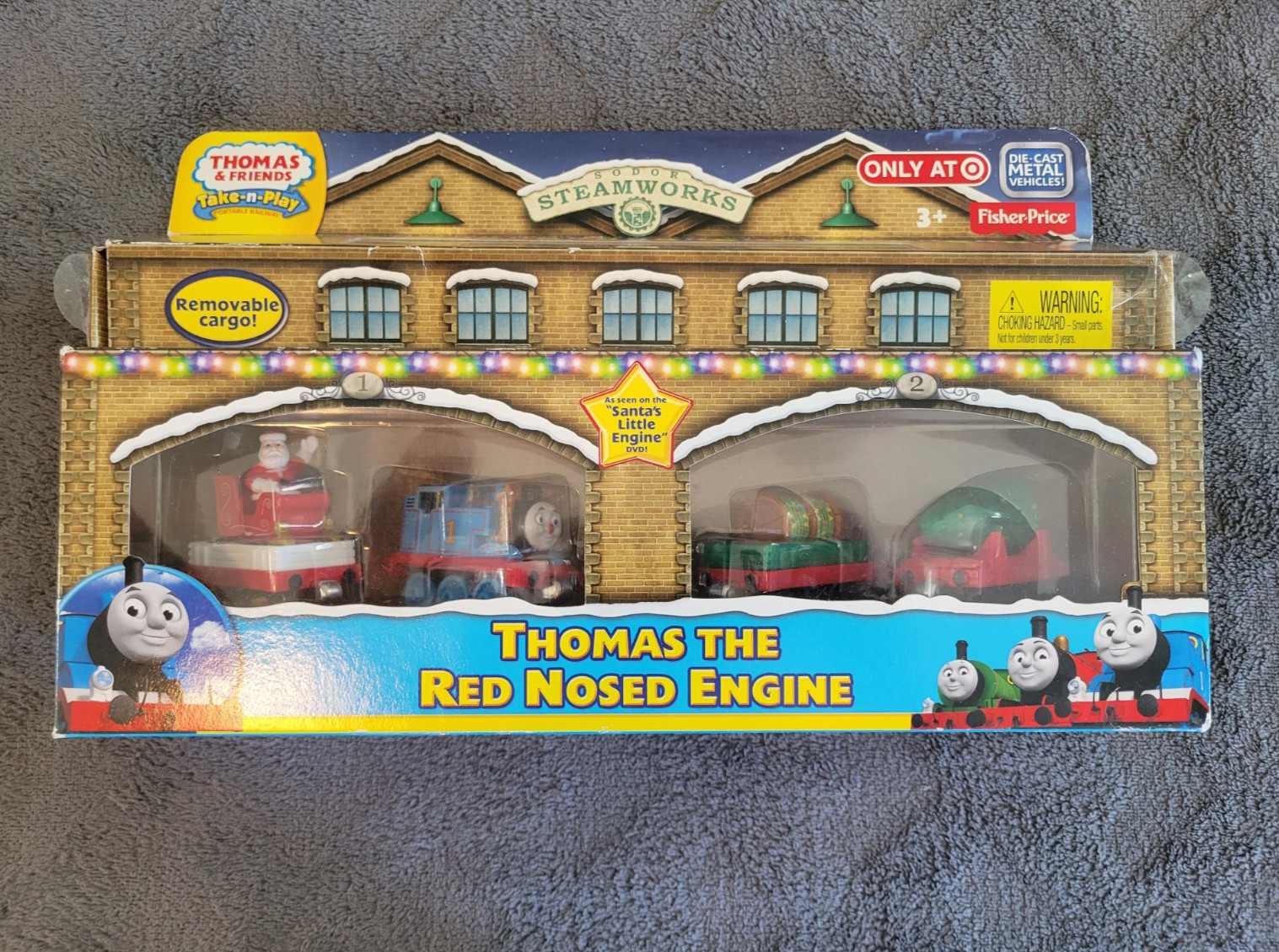 THOMAS TRAIN Take N Play the Red Nose Engine Christmas Rare 2013 Target Santa