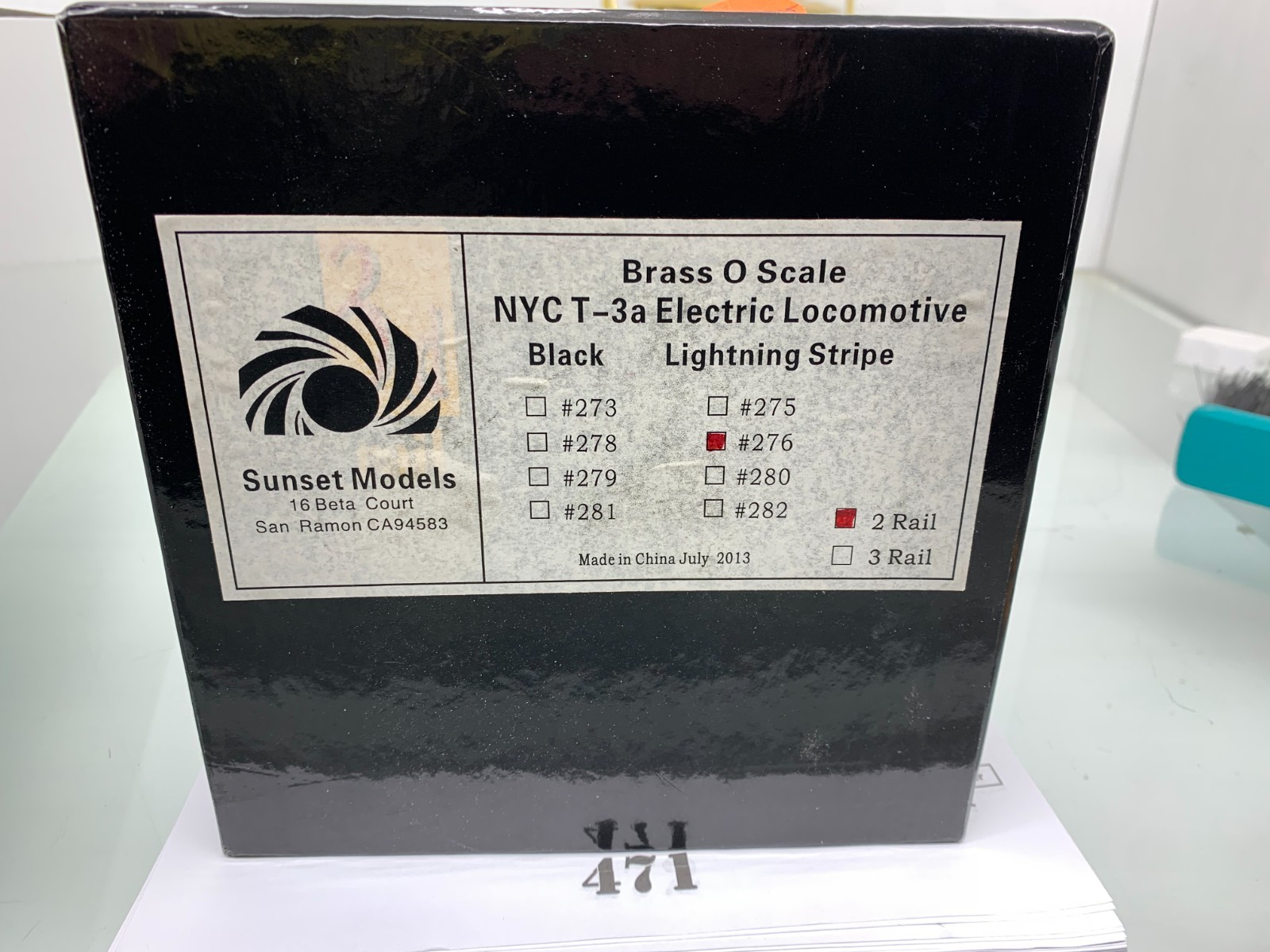471 Sunset Models NYC T-3a Electric Locomotive #276 Brass O Scale 2 Rail 1:48