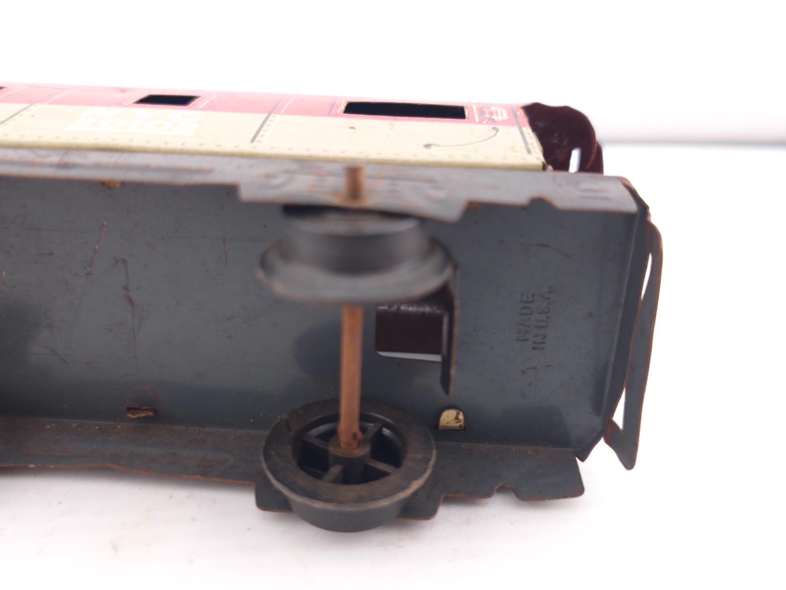 READ Vintage Marx O Scale New York Central Caboose Train Car 20102 Litho Tin Toy