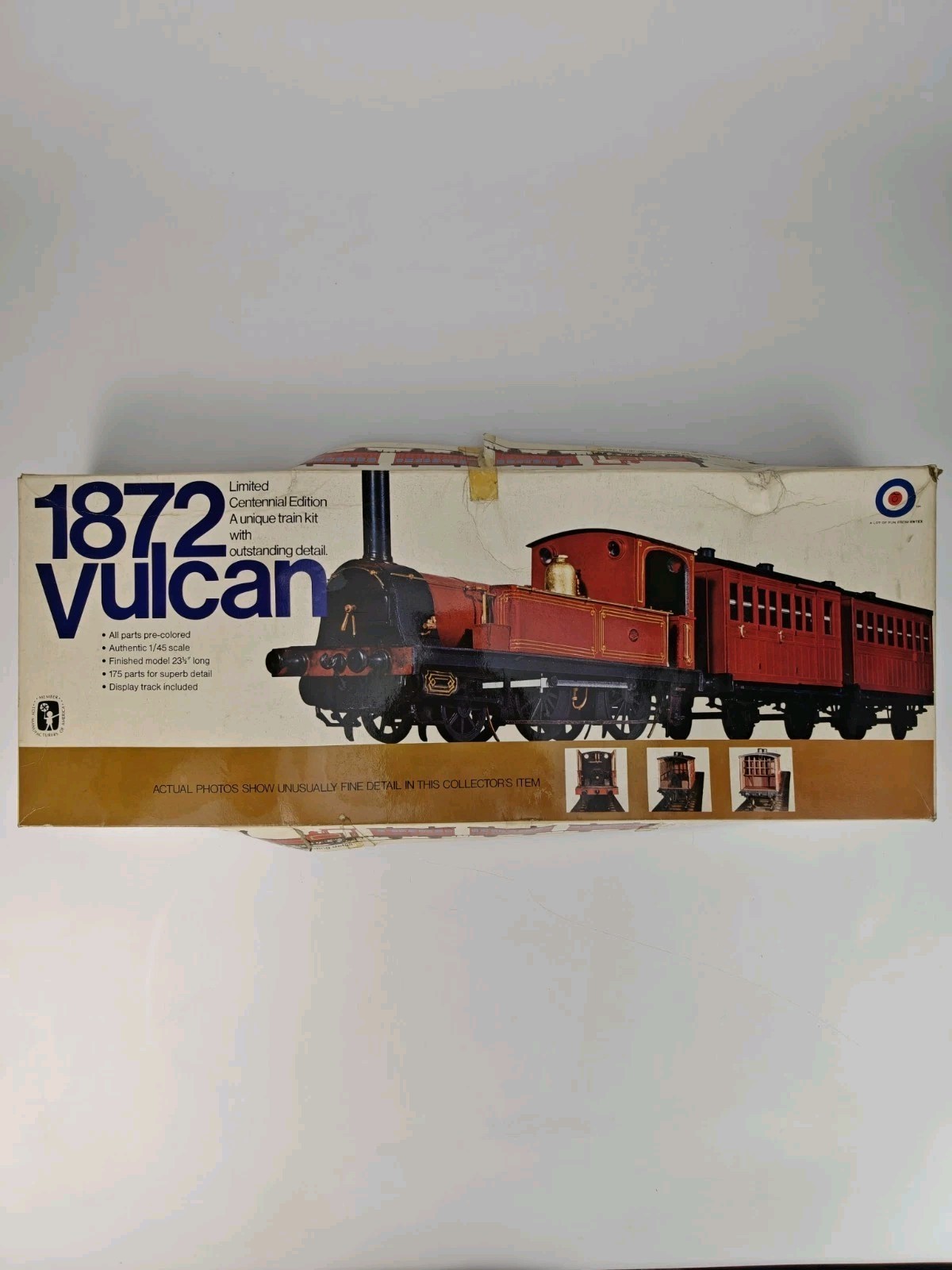 Entex 1872 Vulcan Limited Centennial Edition 1/45 Scale Train Model Built READ