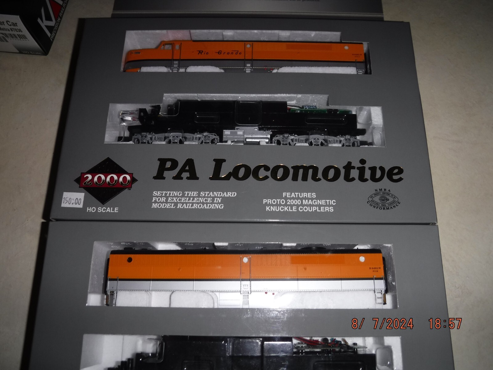 PROTO 2000 LIMITED EDITION HO RIO GRANDE (D&RGW) PA & PB LOCOMOTIVE SET – NEW!