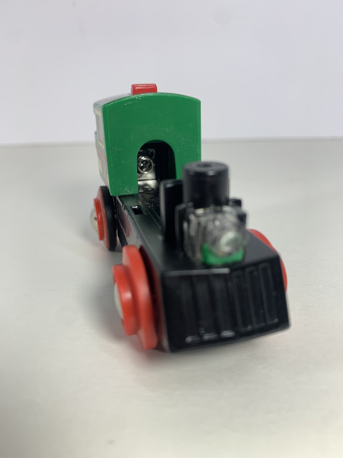 Brio, Thomas, & Spencer Wooden Railway Train Lot – 4 Engines & 2 Carts