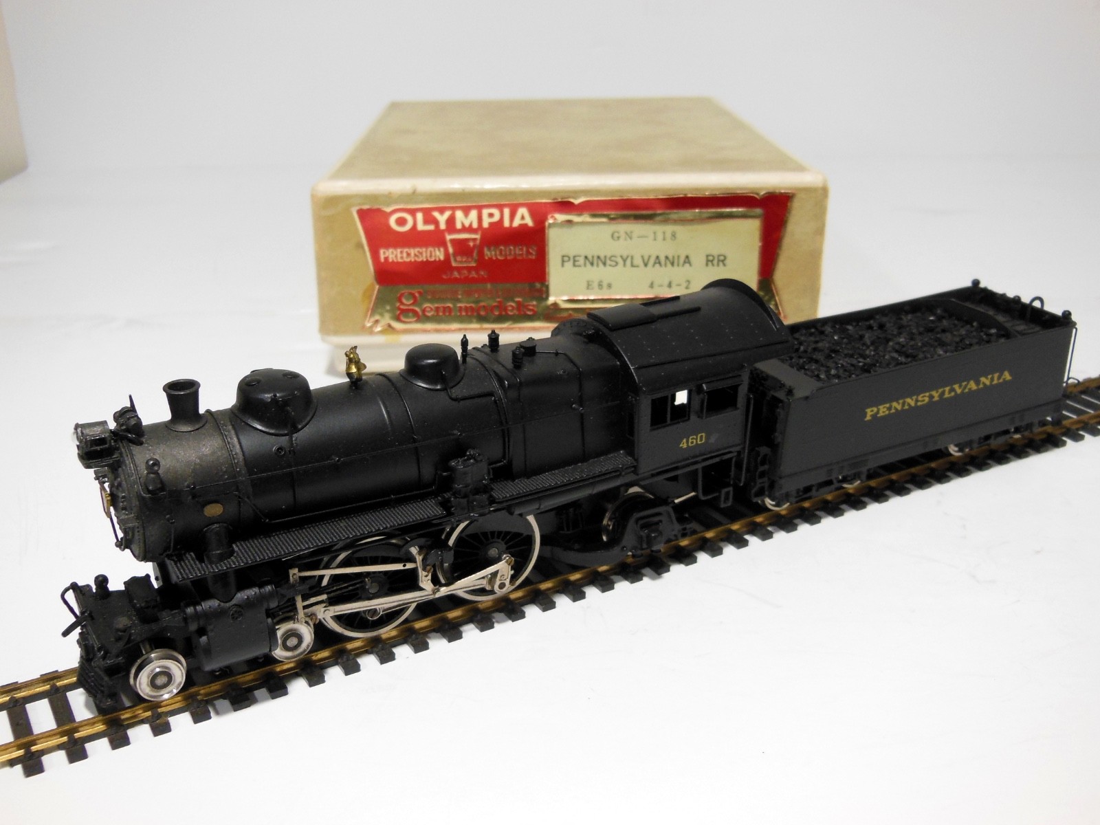 PRR E6 4-4-2 Lindberg #460, HO Brass engine, Olympia/Gem Models, DC, GN-118