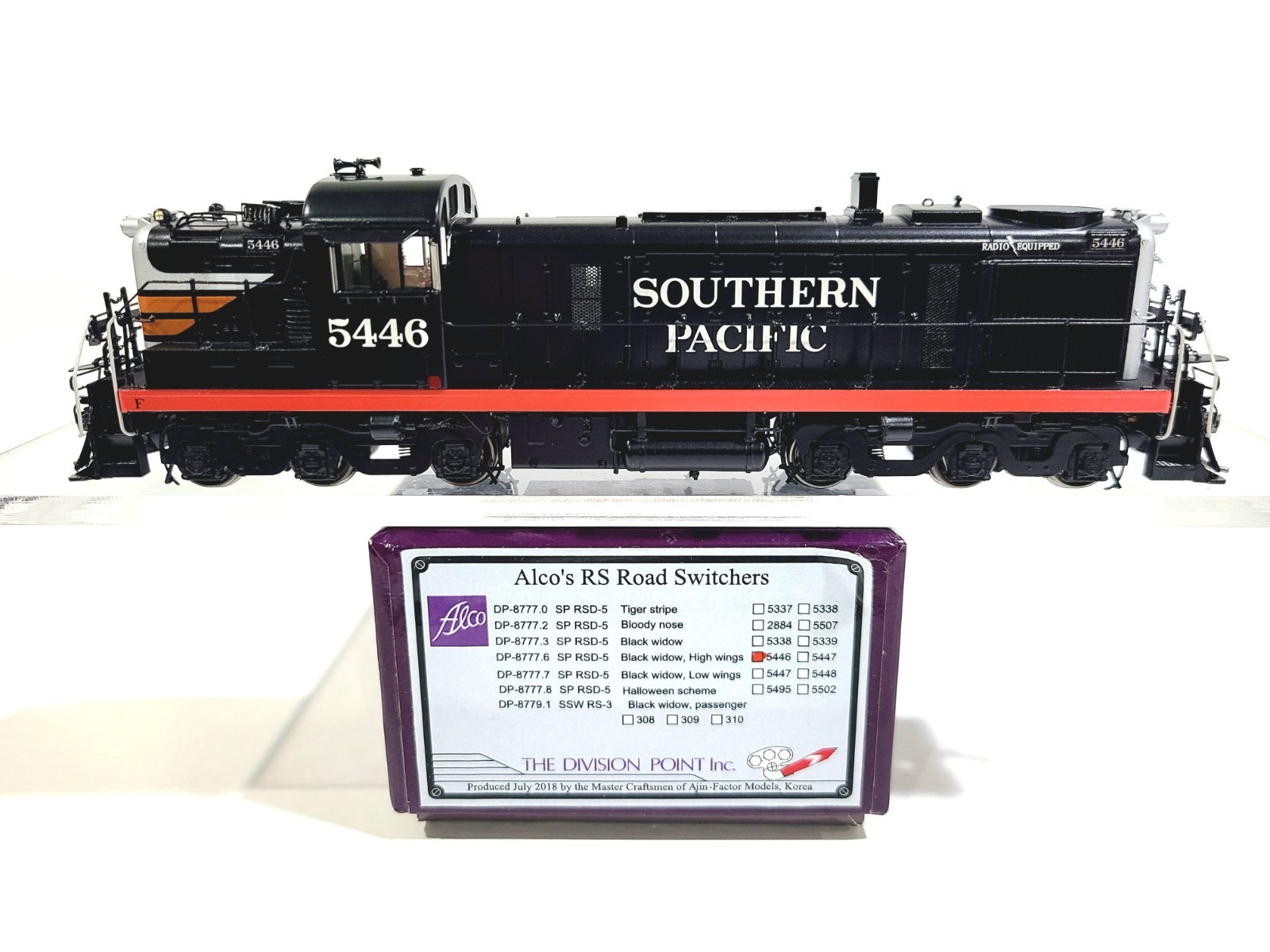 Division Point SP RSD-5 Southern Pacific Black Widow #5446 HO Brass #DP-8777.6