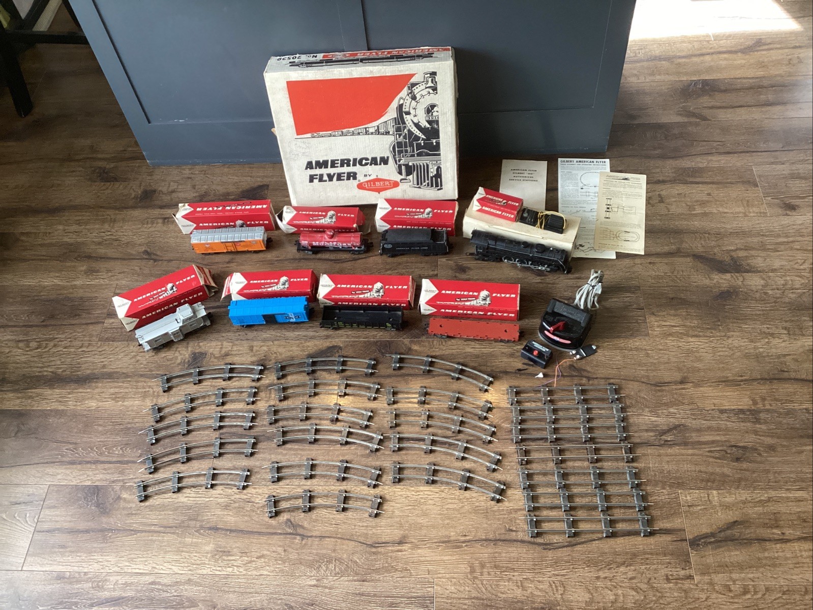Gilbert American Flyer 20530 Night Hawk Model Train Set 1950s IN BOX W/ Track
