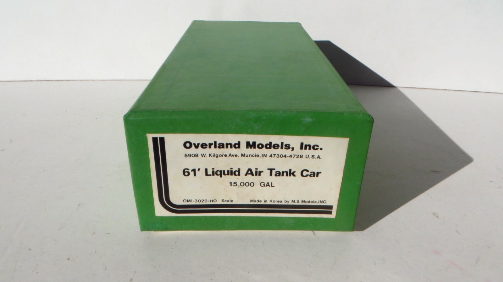 OVERLAND MODELS BRASS 61′ LIQUID AIR TANK CAR 15,000 GALLON – HO GAUGE IN BOX