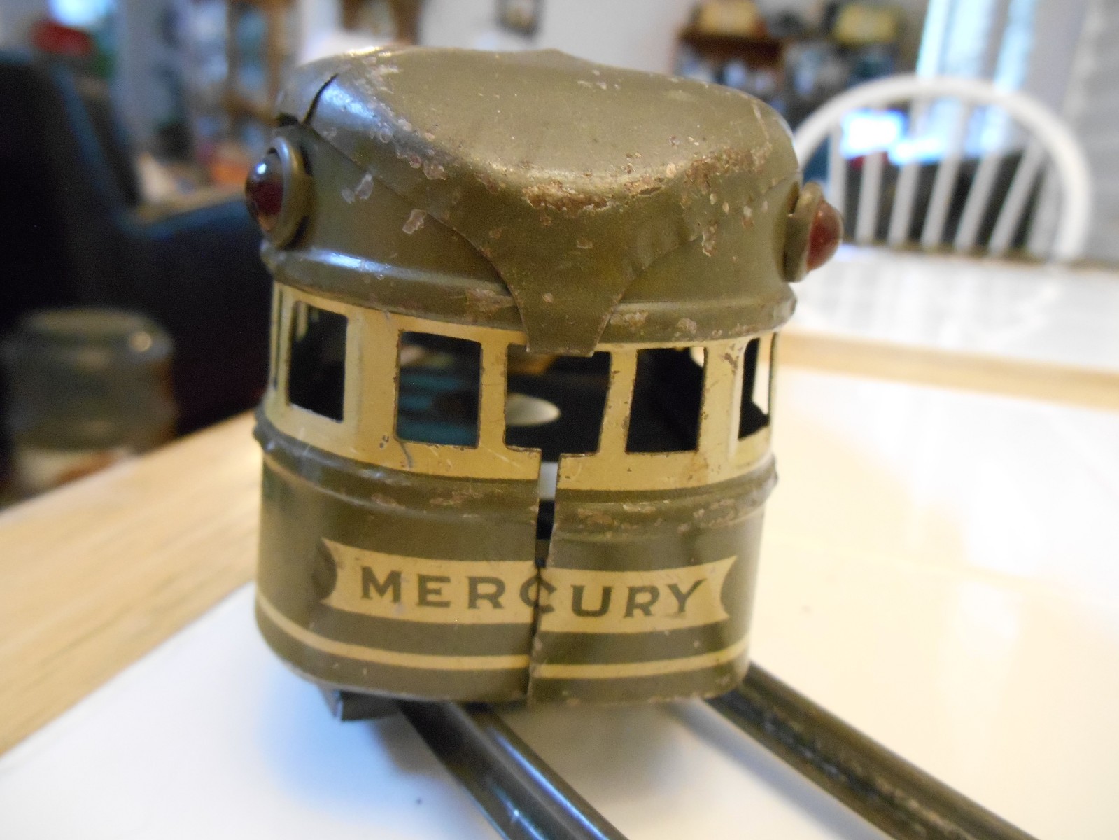 Marx Prewar Mercury NYC Wind Up Train Set Detroit Chicag O Gauge Tin Litho Works