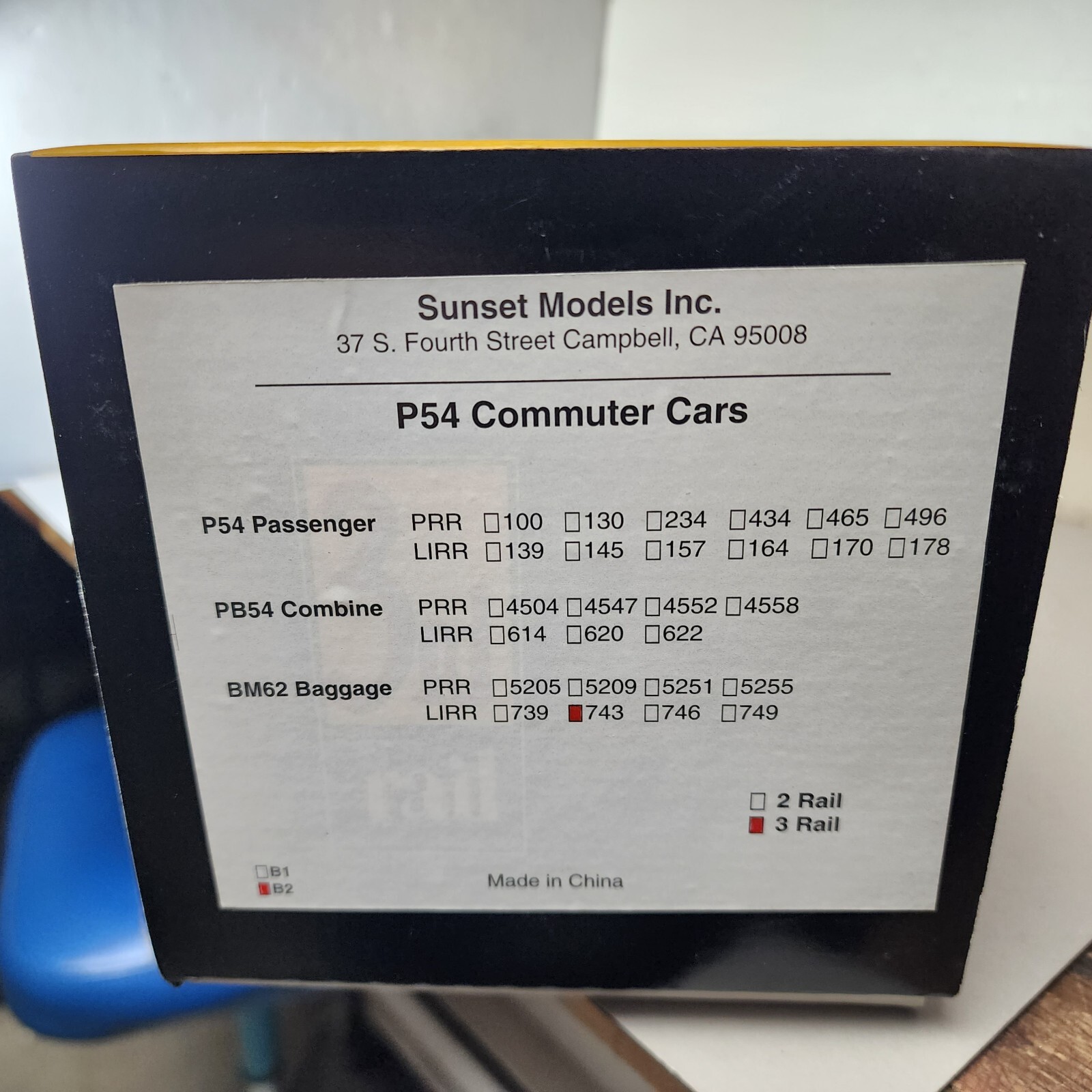 3RD RAIL – SUNSET MODELS O Long Island RR P54 COMMUTER CAR 743 BM62 BAGGAGE CAR