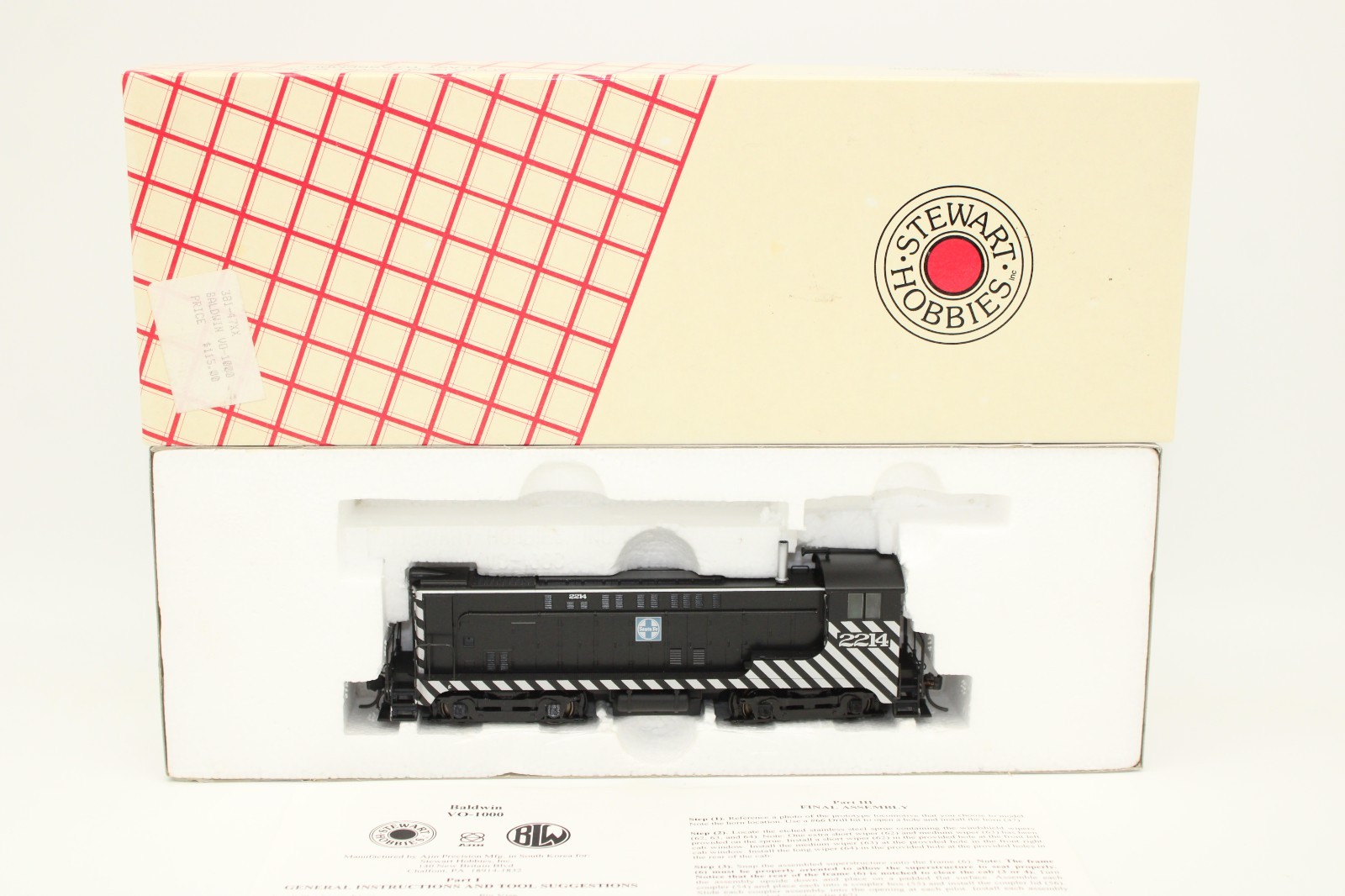 Stewart HO ATSF Santa Fe Baldwin VO1000 Diesel Locomotive #2214 DCC Ready LED