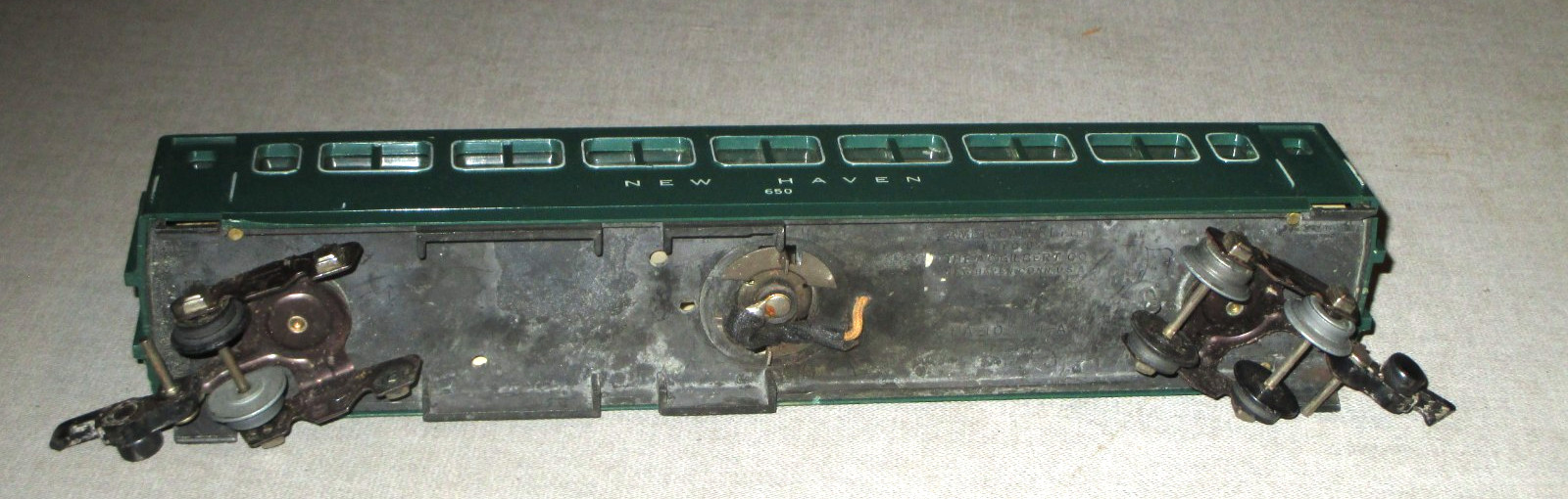 1940’S AMERICAN FLYER 312 PACIFIC-STEAM LOCO & TENDER-PRR & 3 NEW HAVEN CARS
