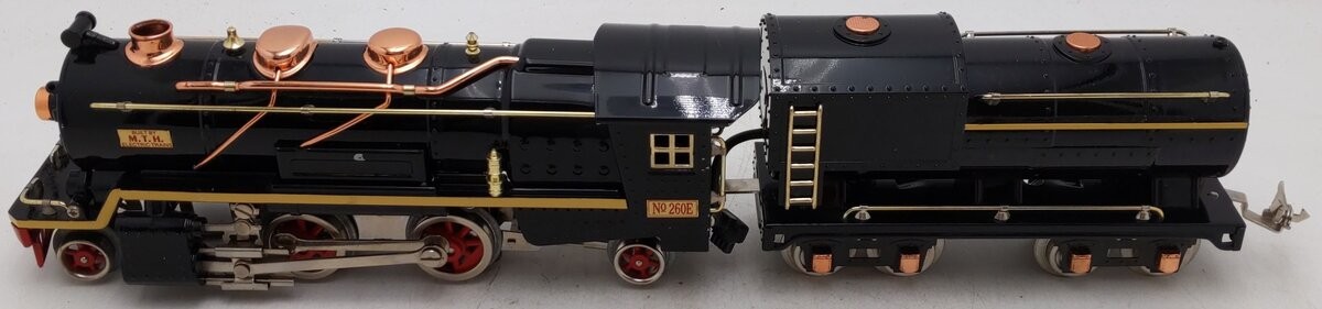 MTH 10-3002-1 O Gauge Tinplate 260E Steam Locomotive & Tender w/PS1 EX/Box