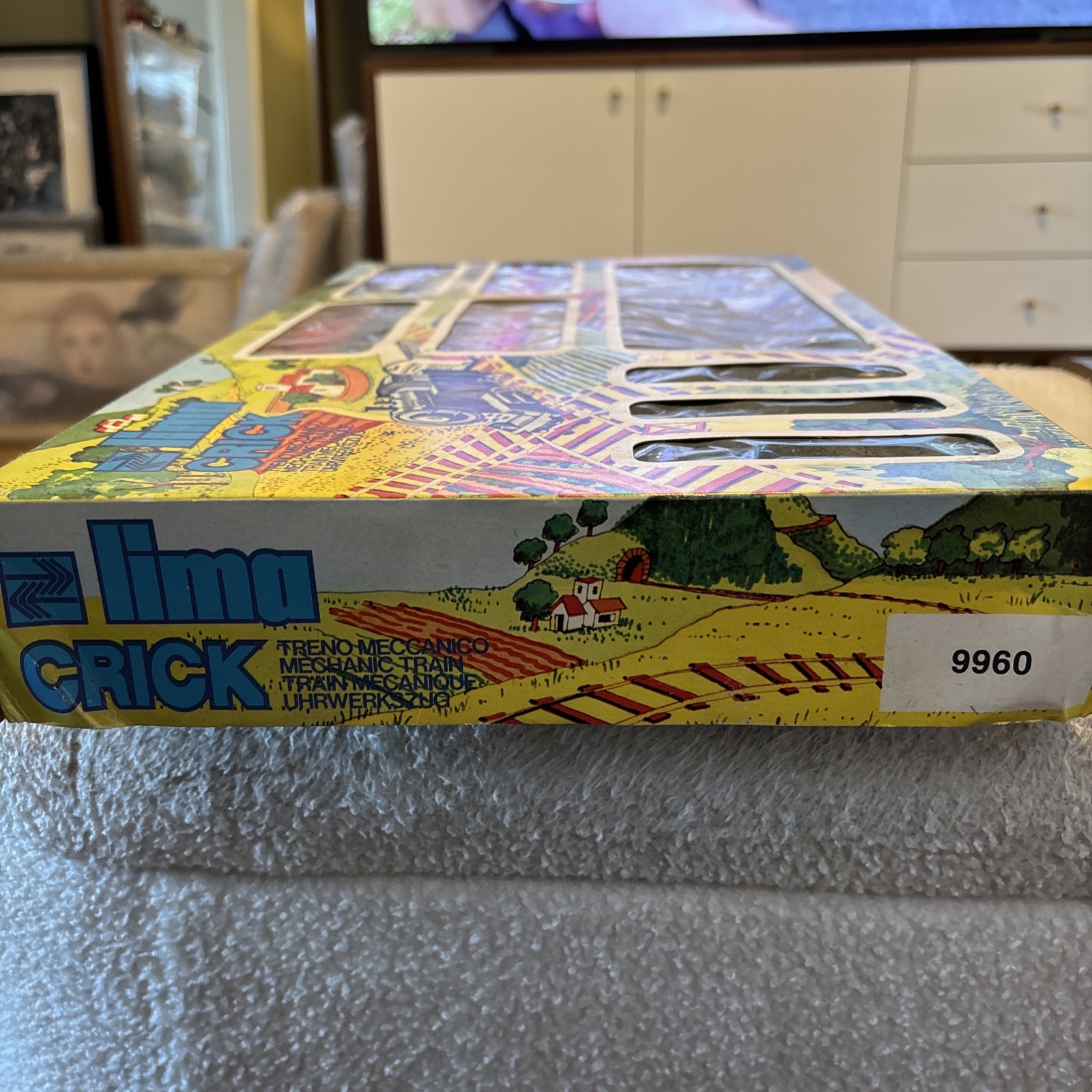 Vintage LIMA CRICK Wind Up Mechanical Train Set + Tracks 9960 w/ Box – Works!
