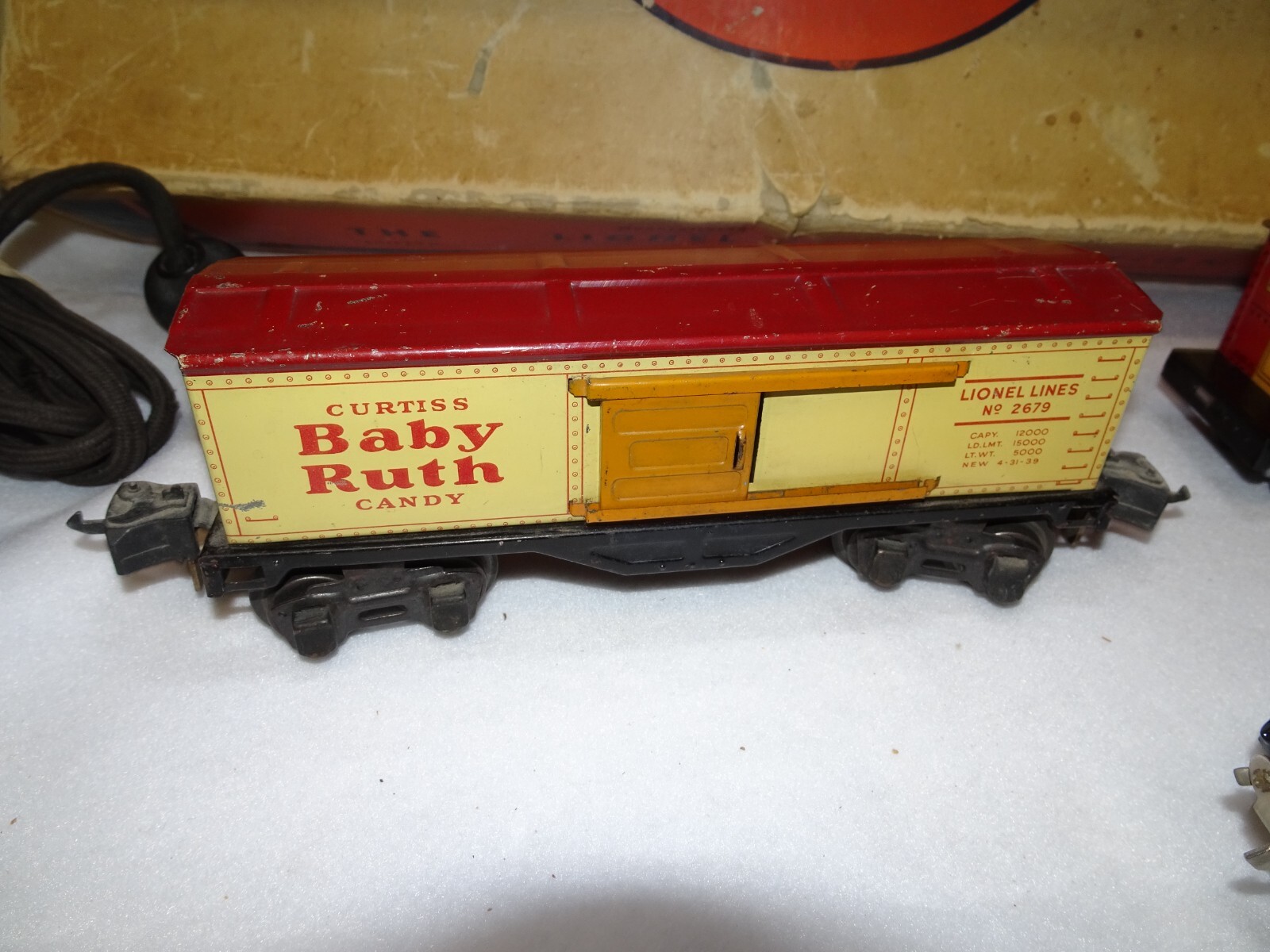 Vintage Lionel JR 1055 Prewar Freight Train Set w’Transformer and RED Loco