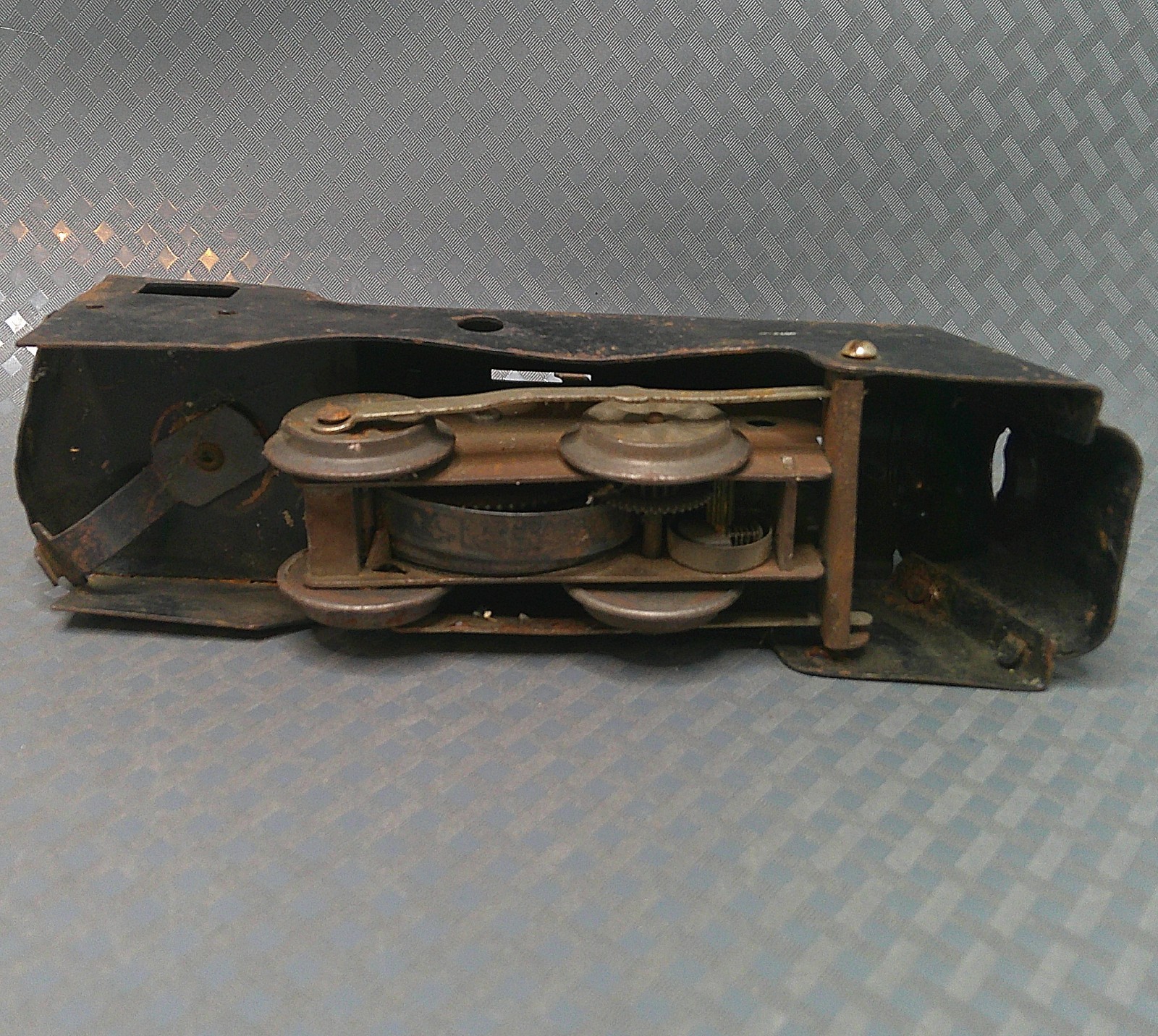 Vintage 1940s Pressed Steel Marx Steam Engine Locomotive Train Metal Black USA