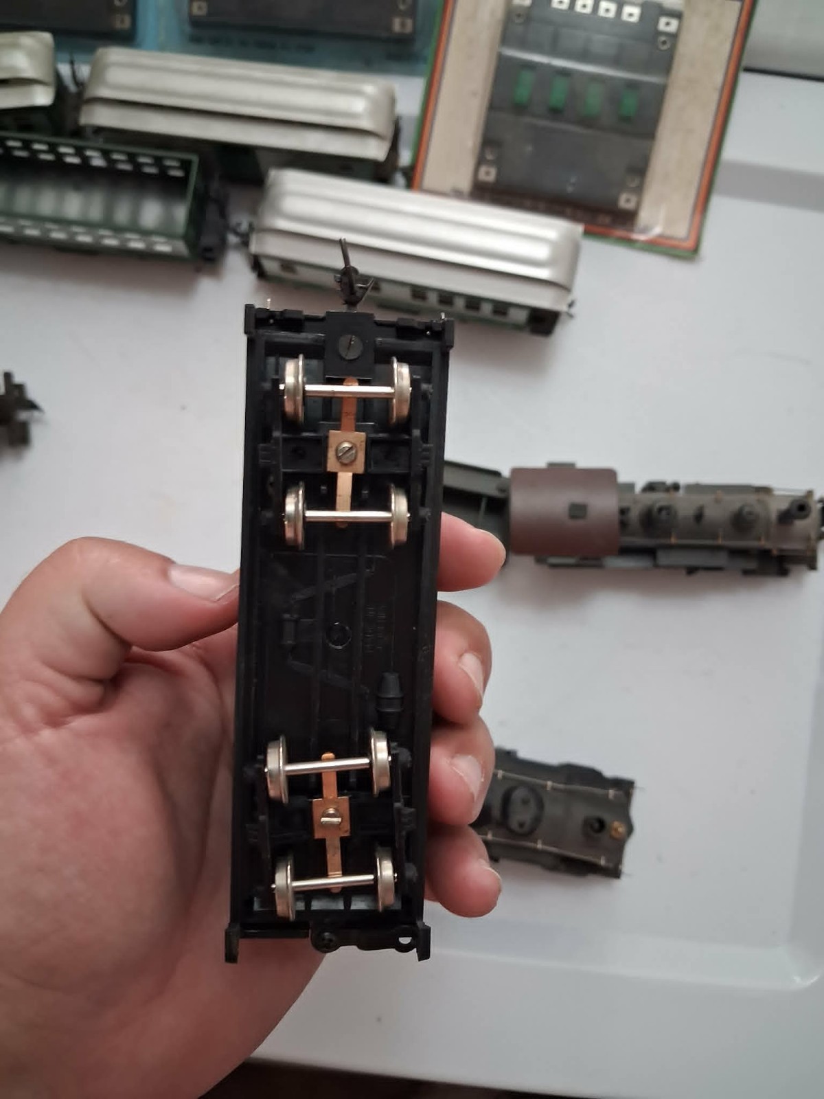 model train items. Unknown condition 3 engines and multiple cars