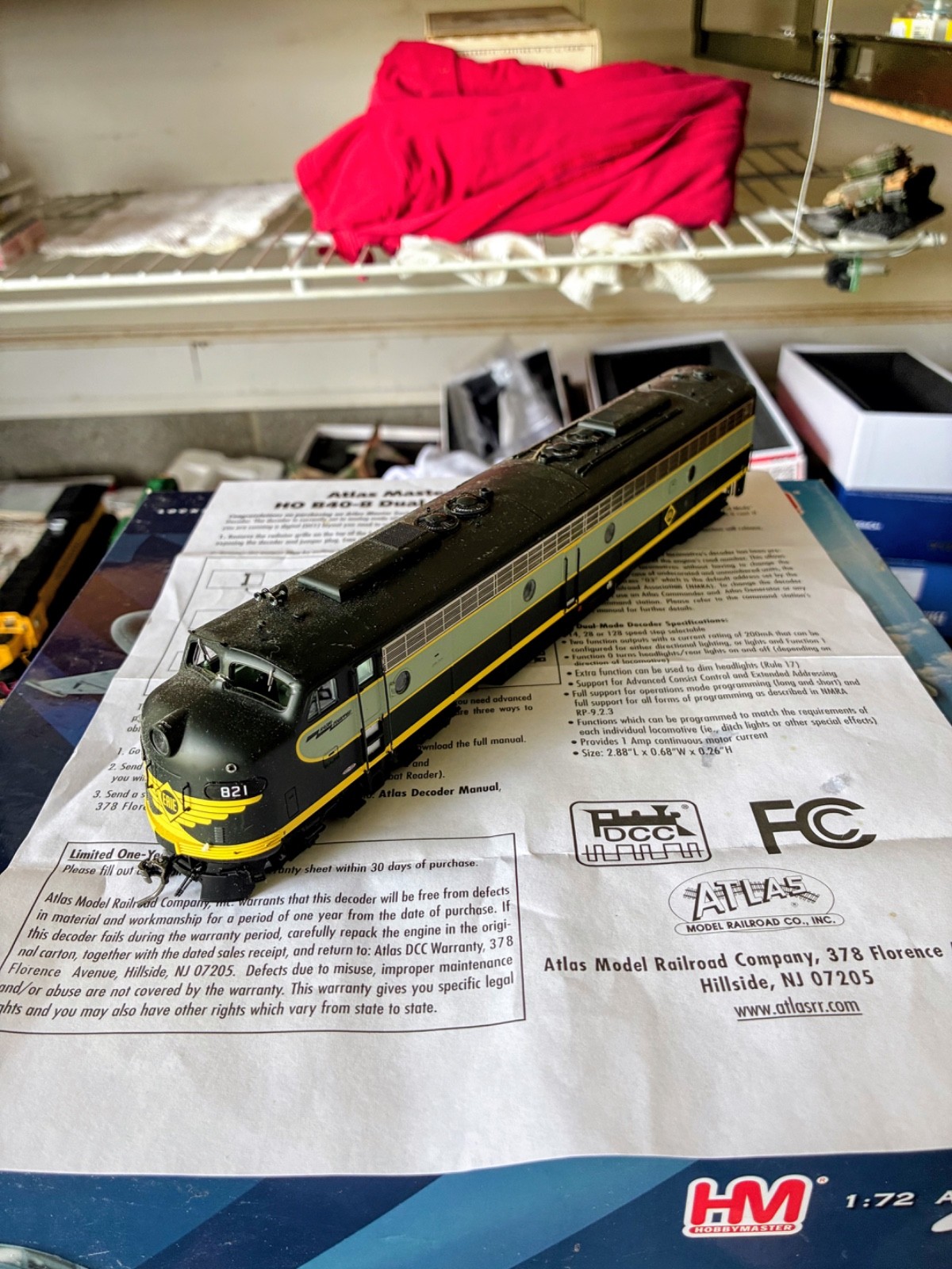 Rapido ho E-8 Erie railroad #821