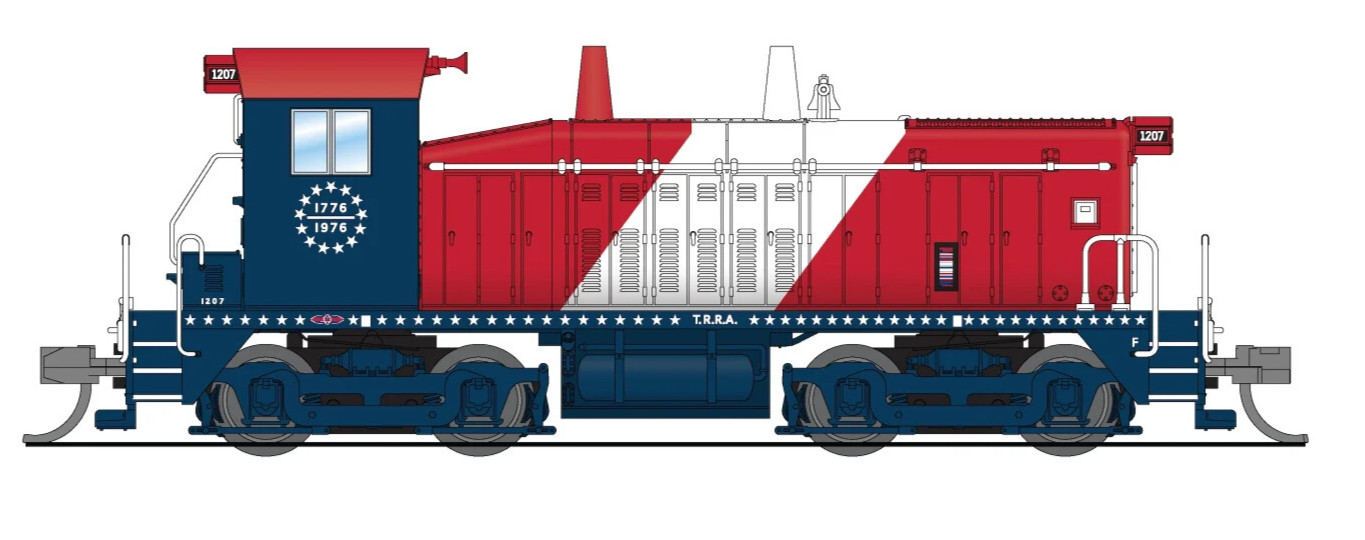 BROADWAY LIMITED 9369 N EMD SW9 Switcher TRRA Rd/Wht/Blu, Paragon4 Sound/DC/DCC