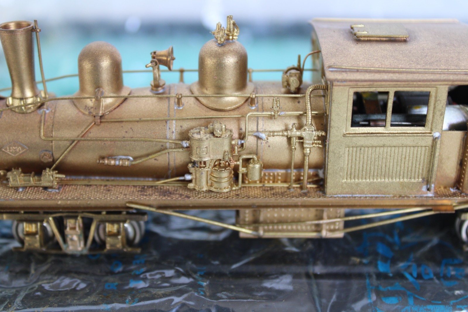 Pacific Fast Mail United Brass Geared Locomotive 2-Truck Shay Class “B” w/ box