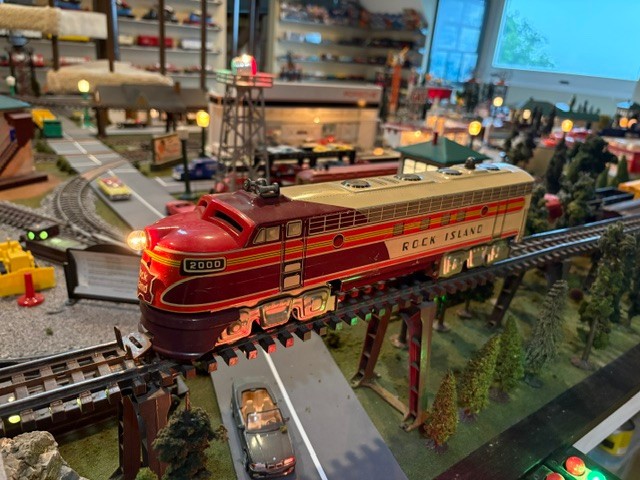 Unique Art O Gauge Rock Island 2000 Diesel Set Superb Condition Lionel Compadabl