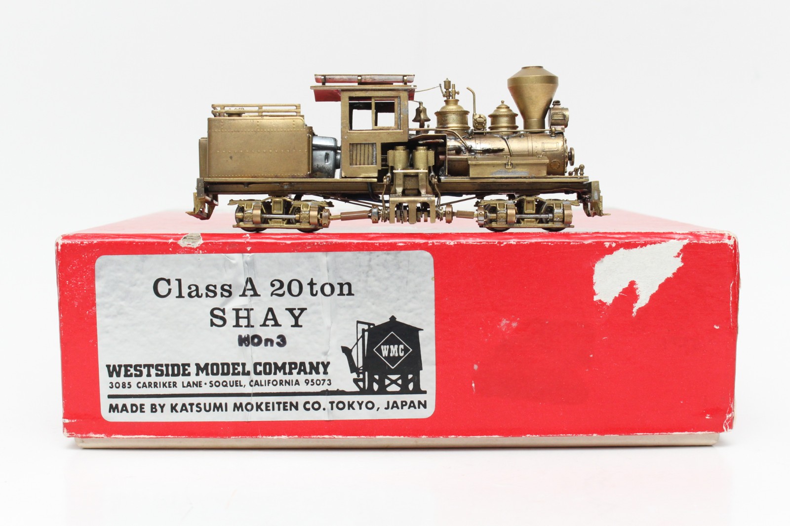HON3 BRASS WESTSIDE WMC CLASS A 20 TON 2 TRUCK SHAY BACKDATED FLUTED DOMES MORE!