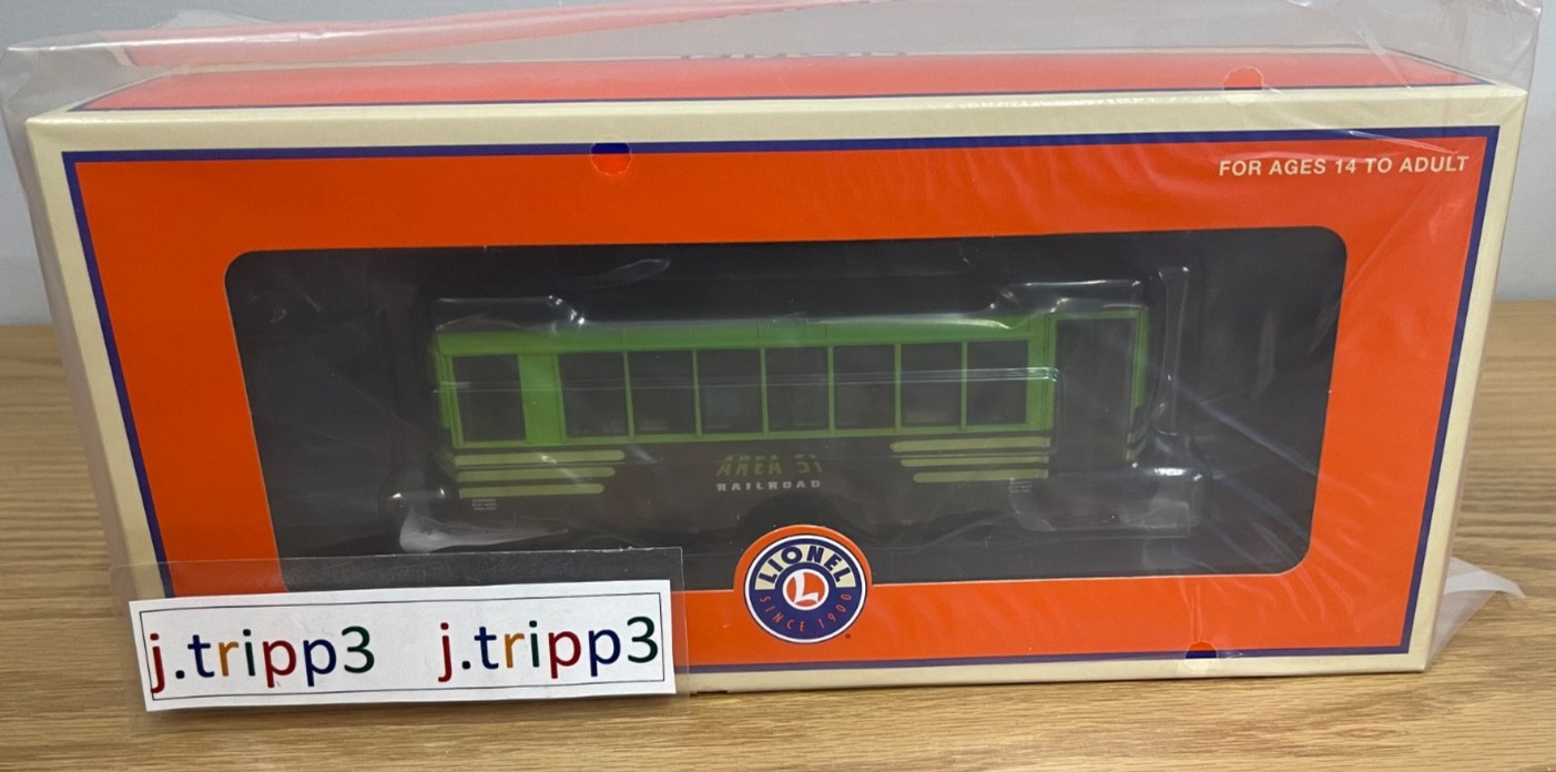 Lionel 2535070 Alien Area 51 Railroad Trolley Car O Gauge Toy Train Motorized