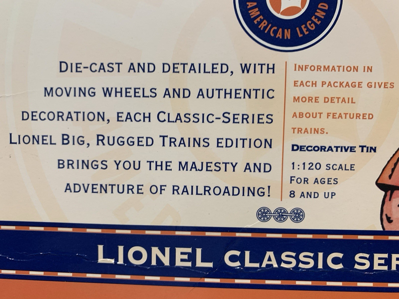 LIONEL DIE CAST SANTA FE WARBONNET F3 DIESEL ENGINE 1:120 SCALE DISPLAY TRAIN