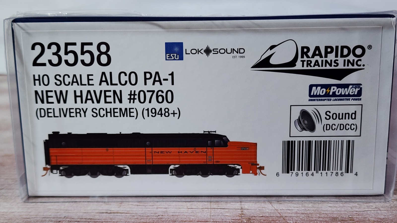 RAPIDO 23558 HO ALCO PA-1 New Haven RR 0760 Orange Green w/ DCC Lok Sound