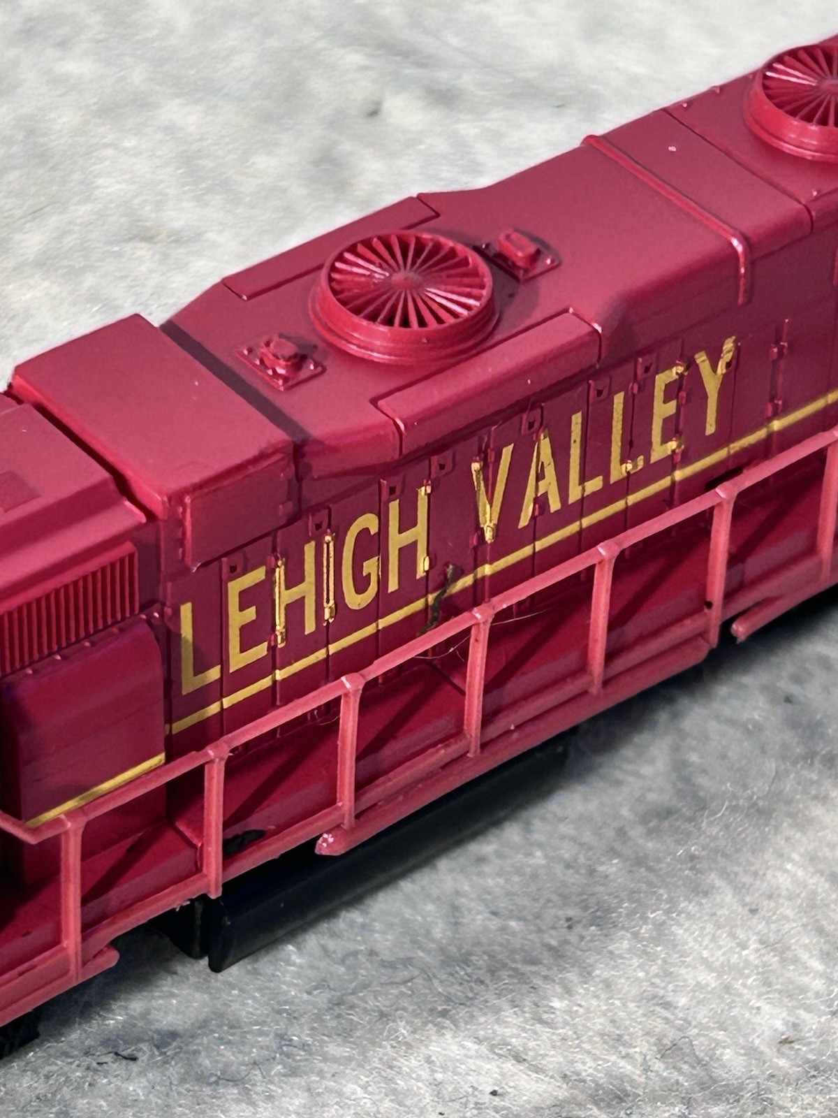 Beautiful Bev Bel/Life Like Lehigh Valley RR GP-38 Diesel Locomotive N Gauge