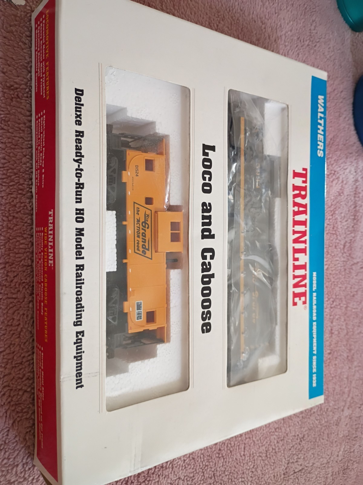 Walthers trainline Locomotive & Caboose DRGW 5933 / 01524 Working Headlight W@W