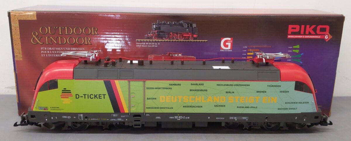 Piko 37401 G D-Ticket DB VI BR182 Taurus Electric Locomotive EX/Box