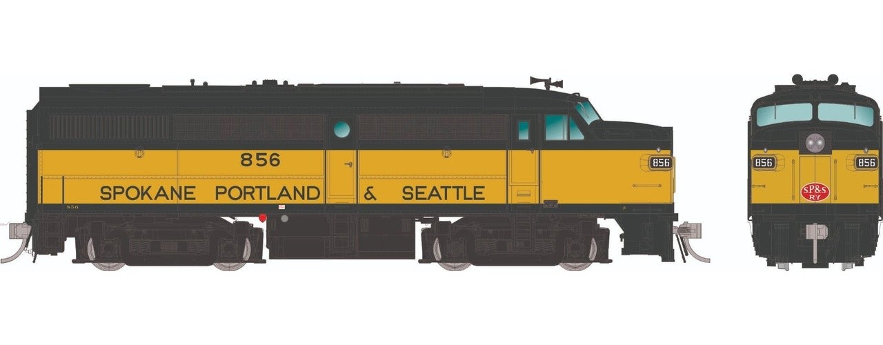Rapido ~ HO Scale ~ Alco FA-1 ~ Spokane, Portland & Seattle #864 ~ DC/Silent