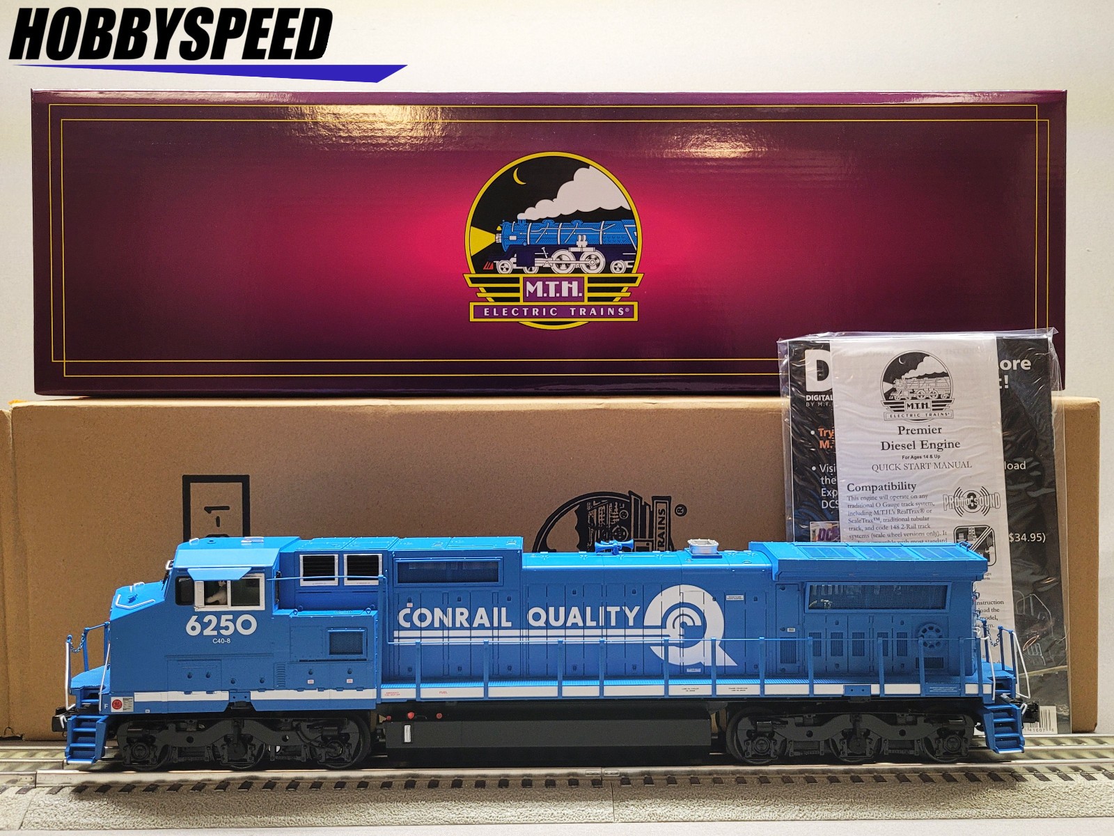 MTH PREMIER CONRAIL DASH-8 DIESEL ENGINE PROTO-SOUND 3 O GAUGE 20-21969-1 NEW