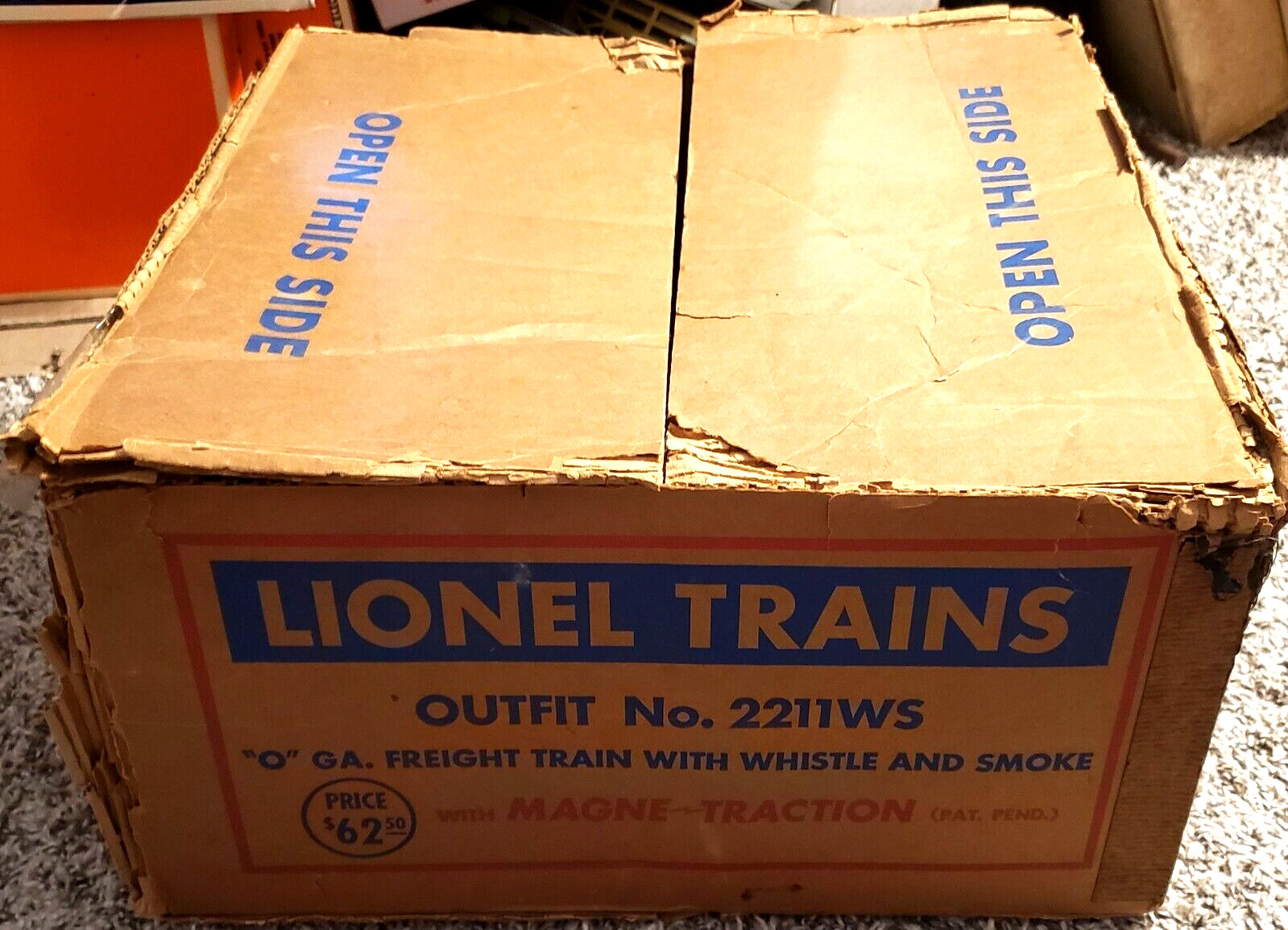1953 Lionel 2211WS 681 STEAM Locomotive FREIGHT set box only no trains POOR cond
