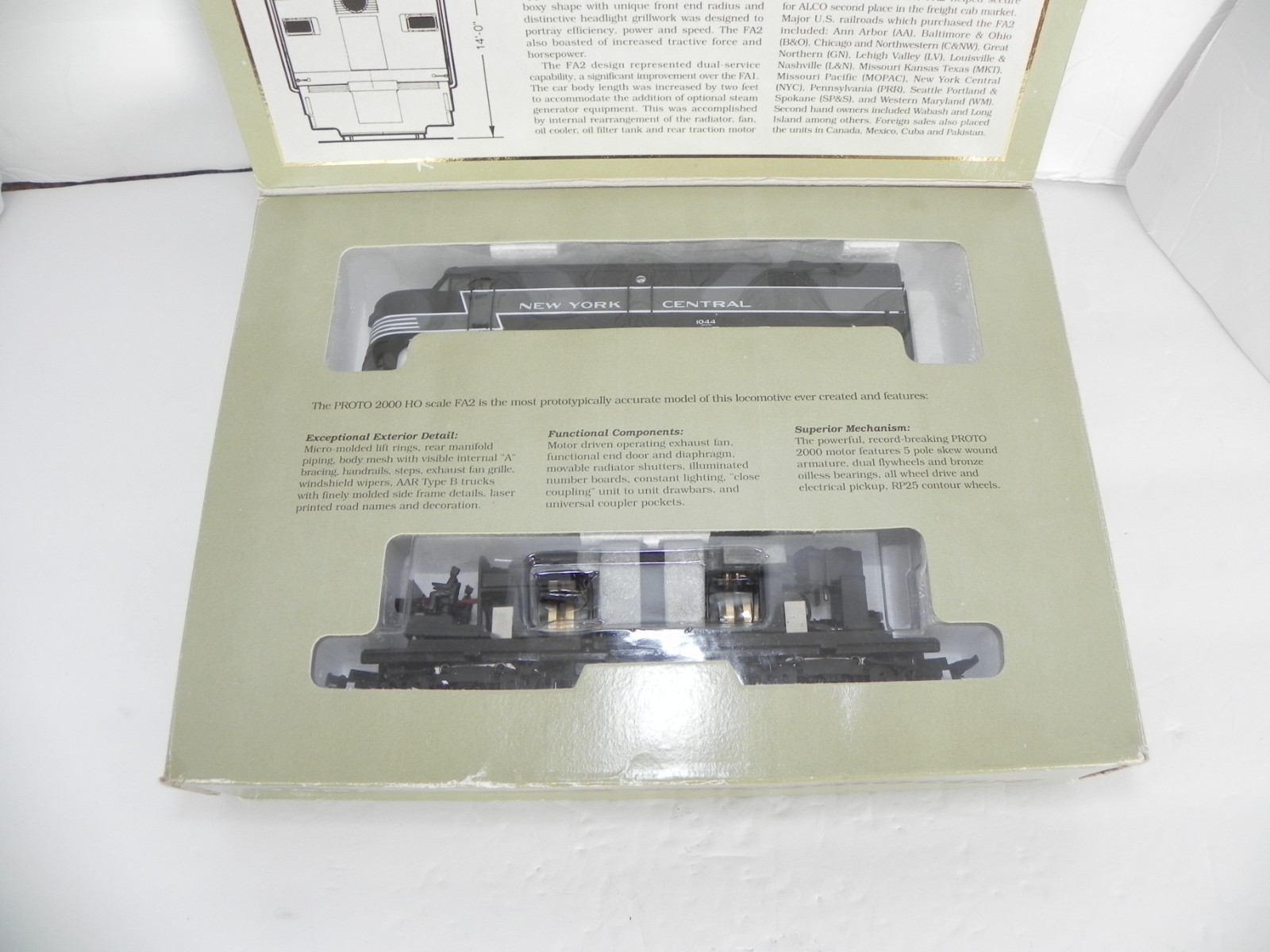 Proto 2000 Series FA2 Locomotive NO. 8362 New York Central #1044